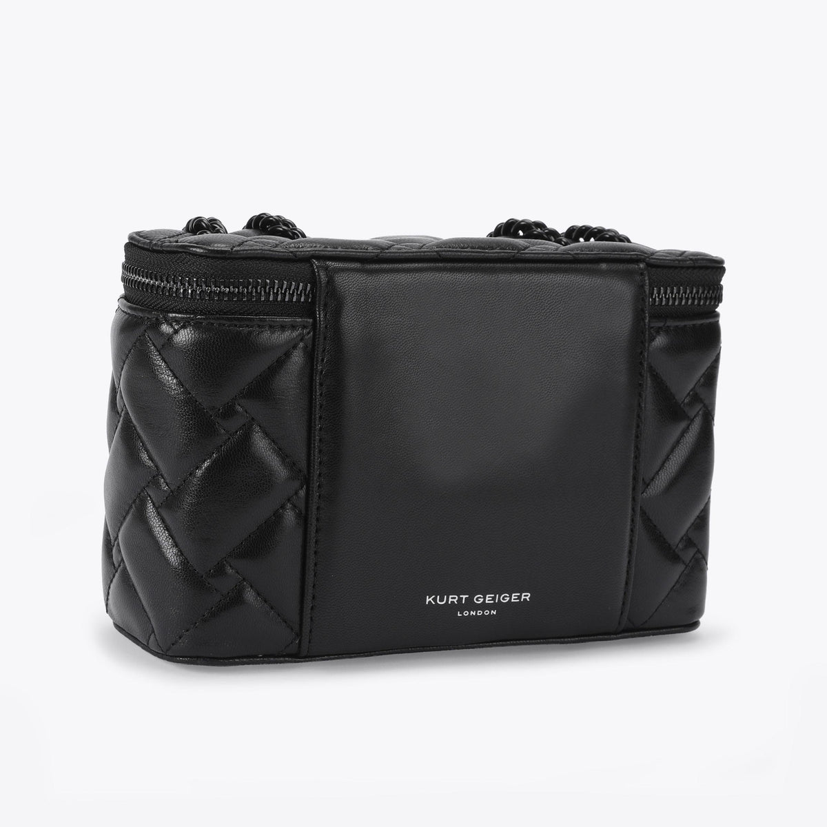 Mini Kensington Vanity Drench Case Bag in Black Leather