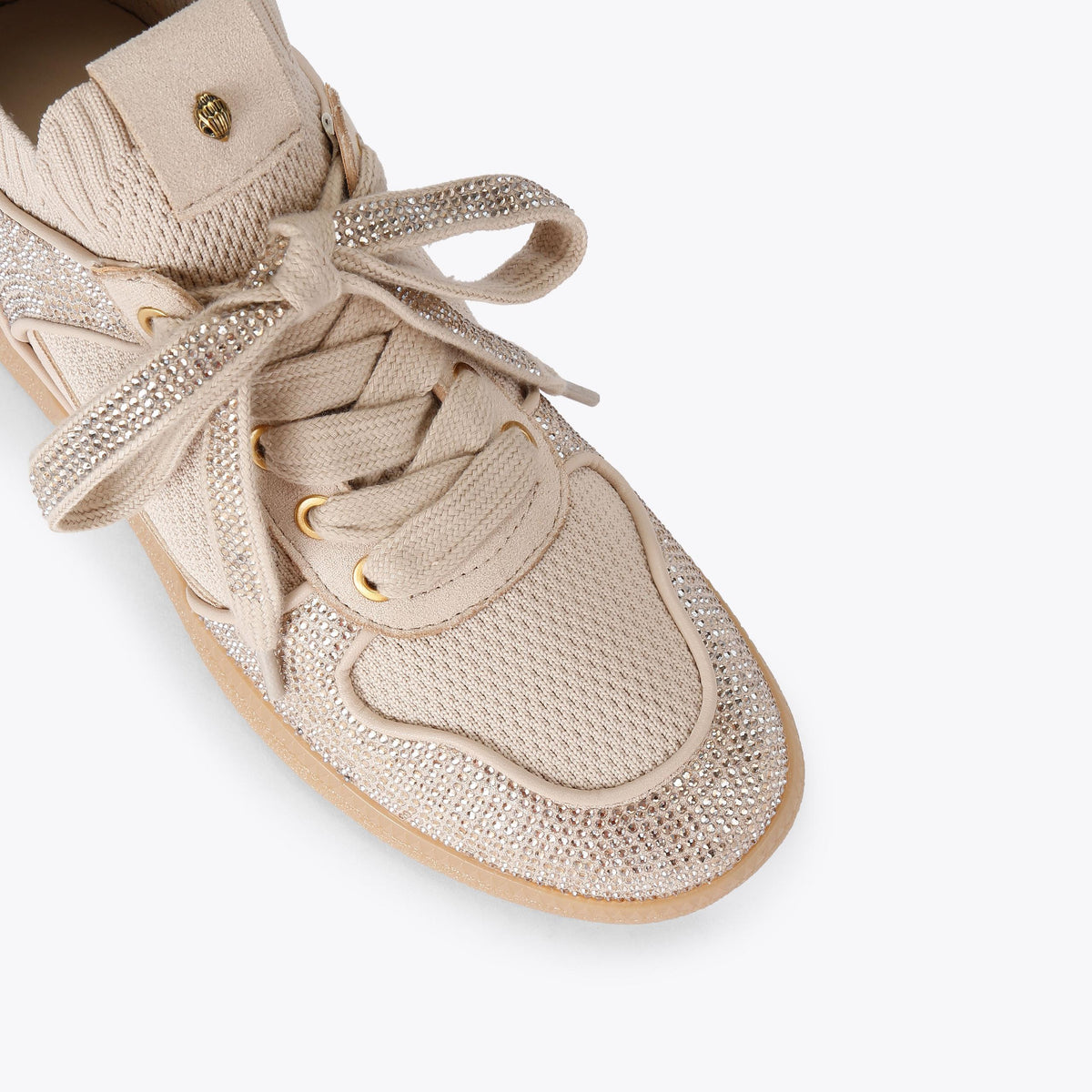 Poplar Sneakers in Beige Knit Fabric