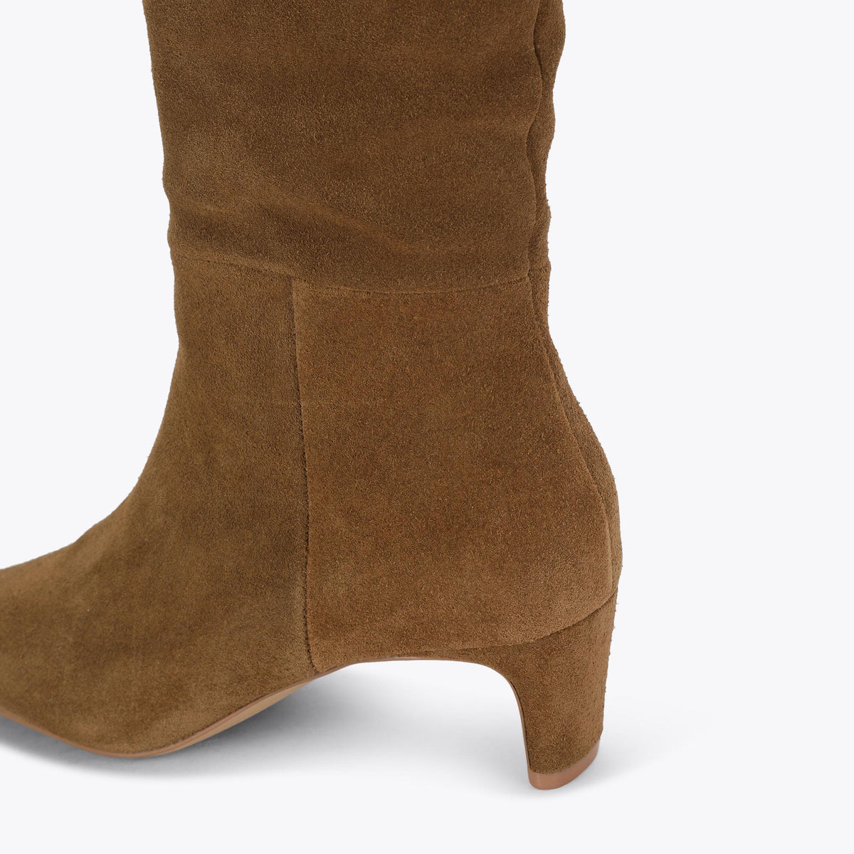 Ascot Knee Boot in Tan Suede