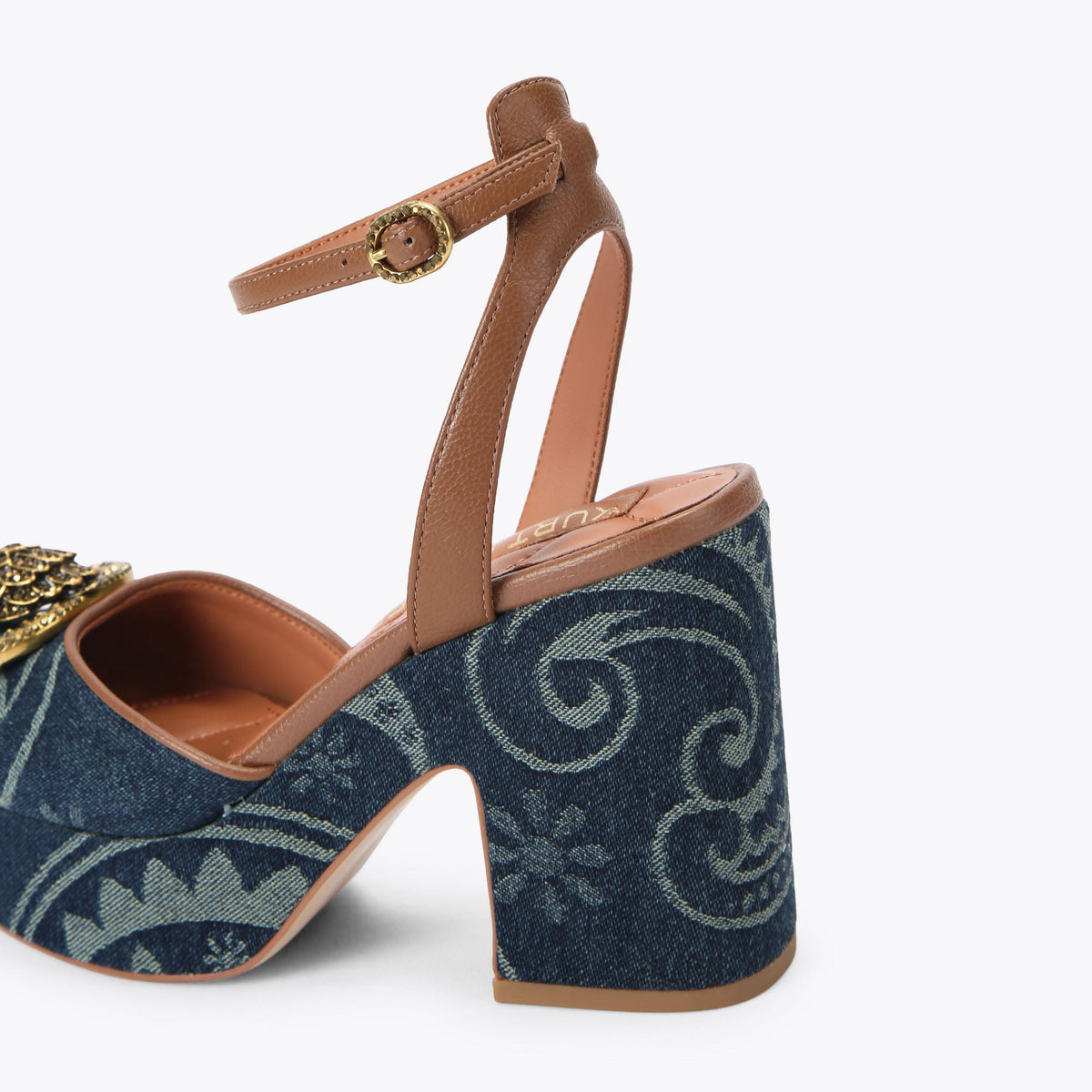 Chelsea Closed Platform Heel in Blue