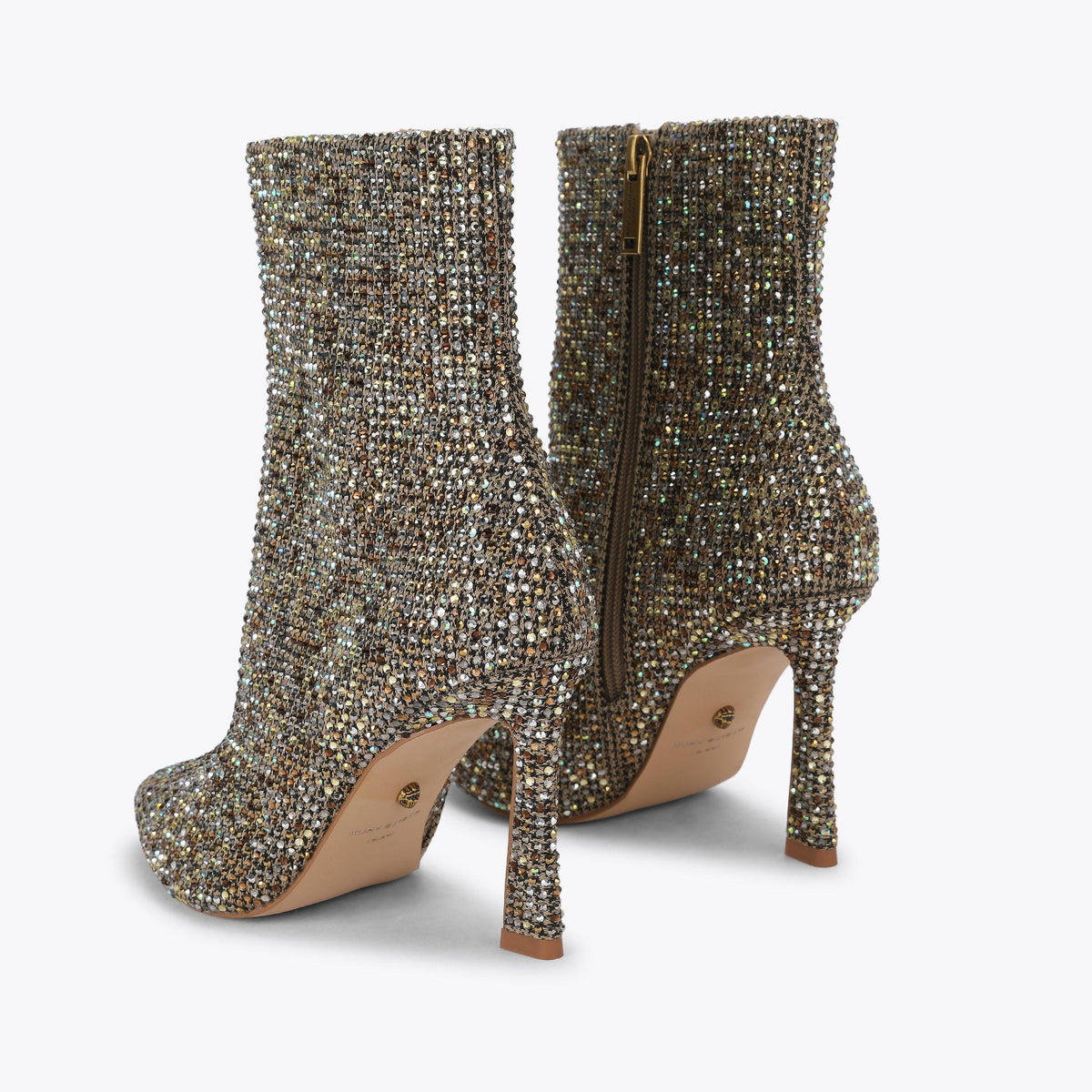 Annabel Ankle Boot in Beige Houndstooth Fabric