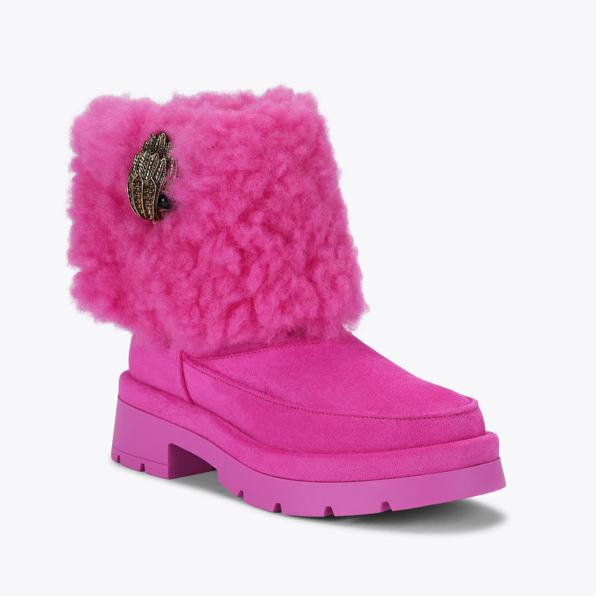 Blighty Cozy Ankle Drench Boot in Pink Suede