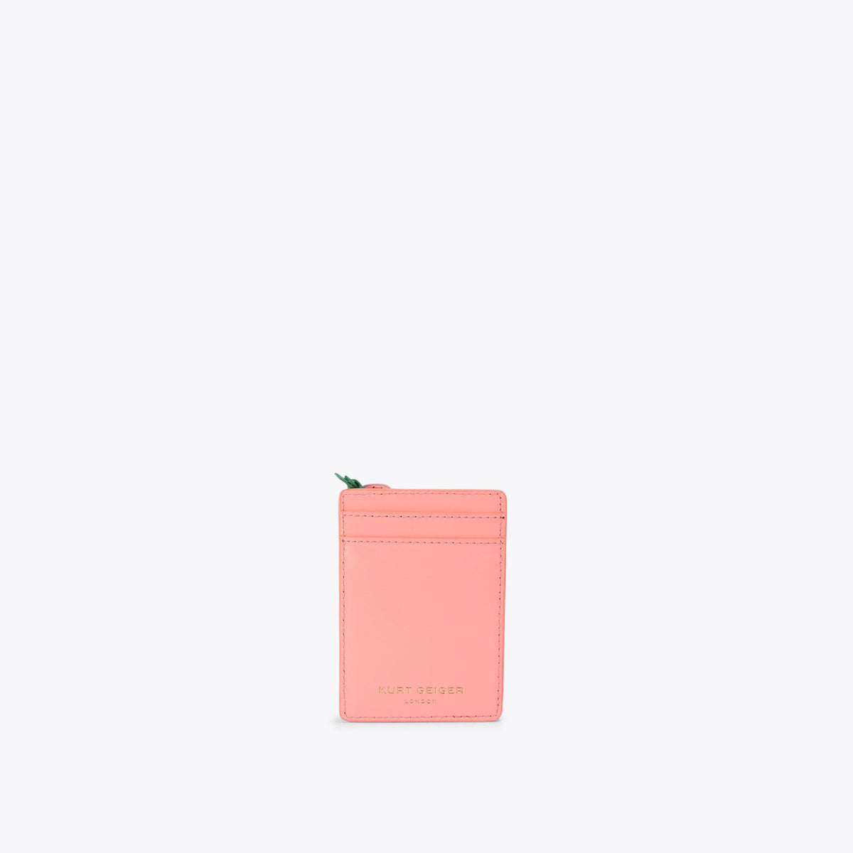 Ice Cream Card Holder in Salmon Pink Leather