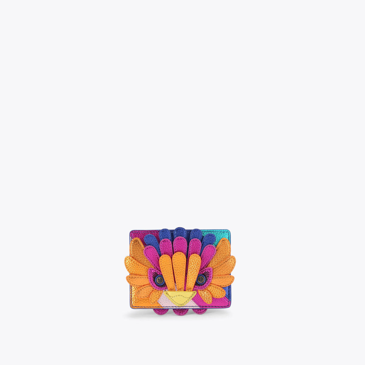Eagle Cut Out Bird Card Holder in Multi Colour Leather