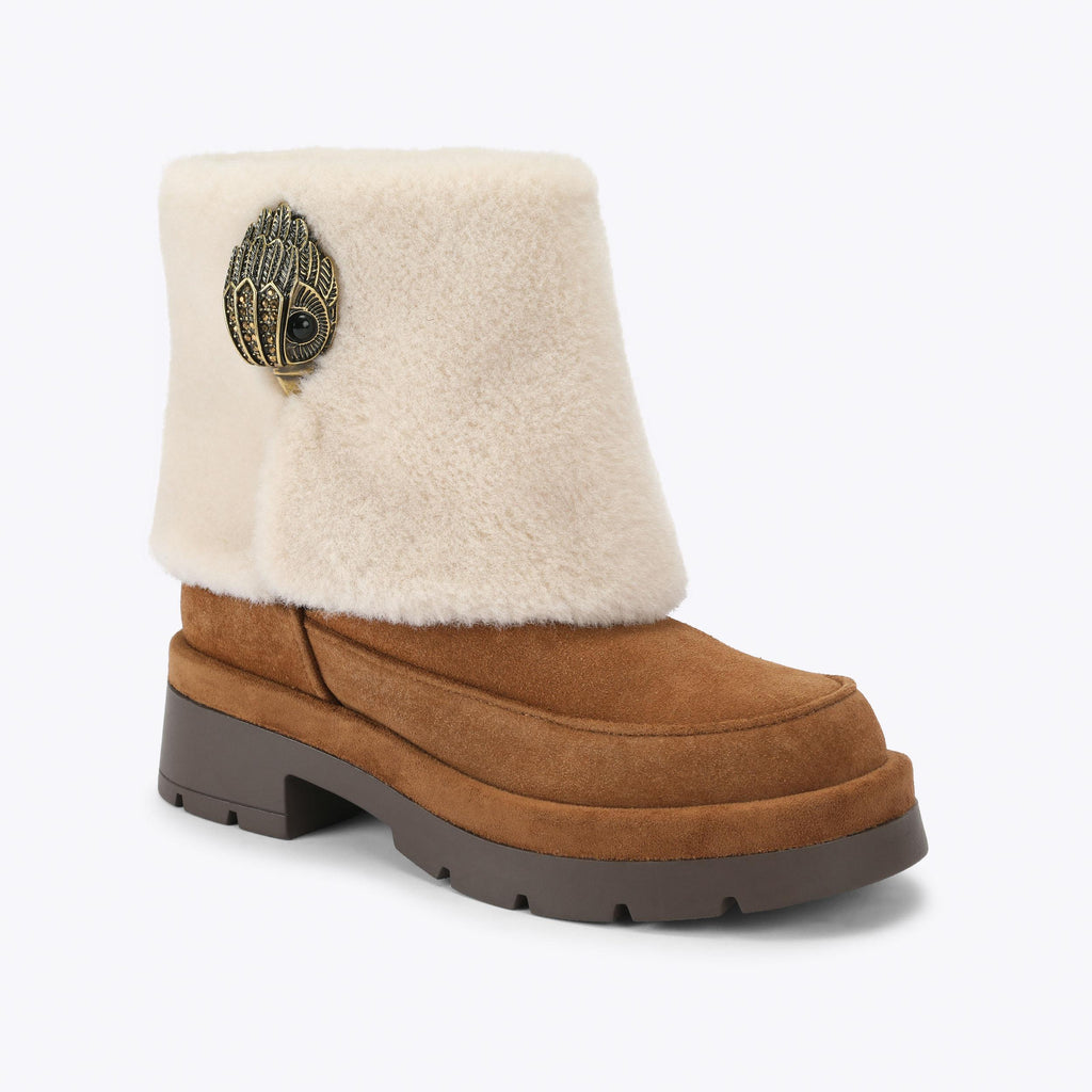 Blighty Cozy Ankle Boot in Tan Suede