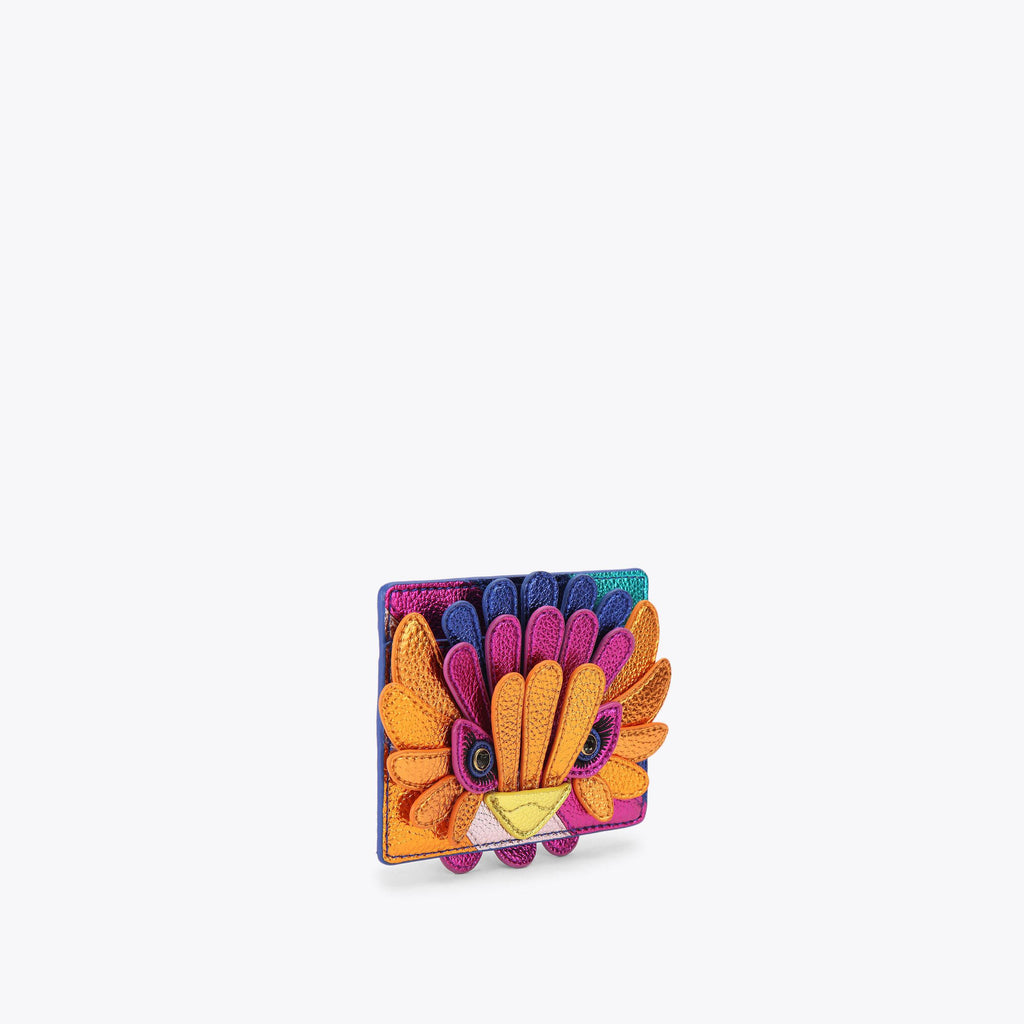 Eagle Cut Out Bird Card Holder in Multi Colour Leather