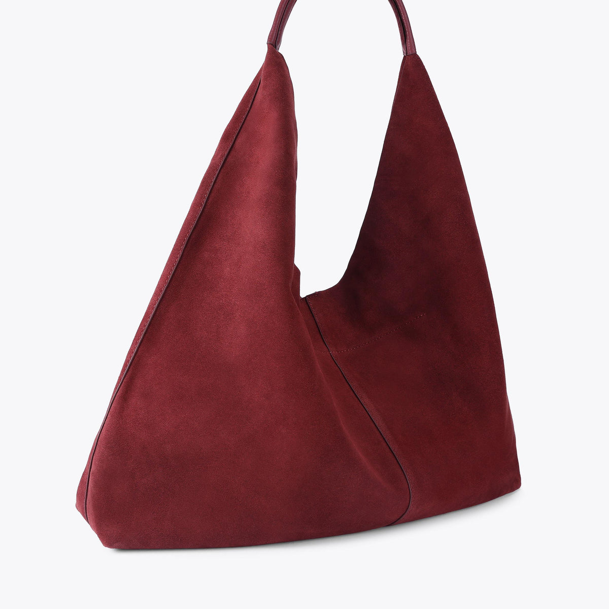 Large Chelsea Slouch Hobo Bag in Wine Red Suede