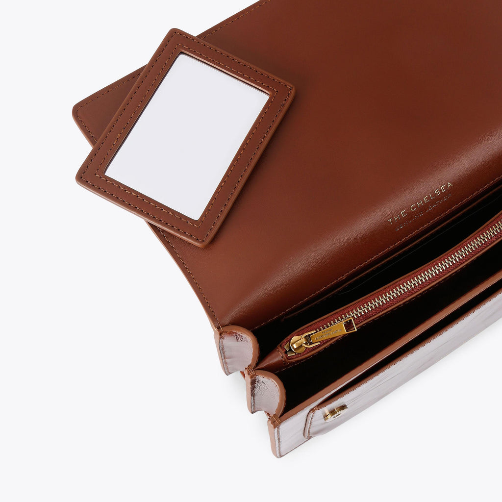 Chelsea East-West Shoulder Bag in Tan