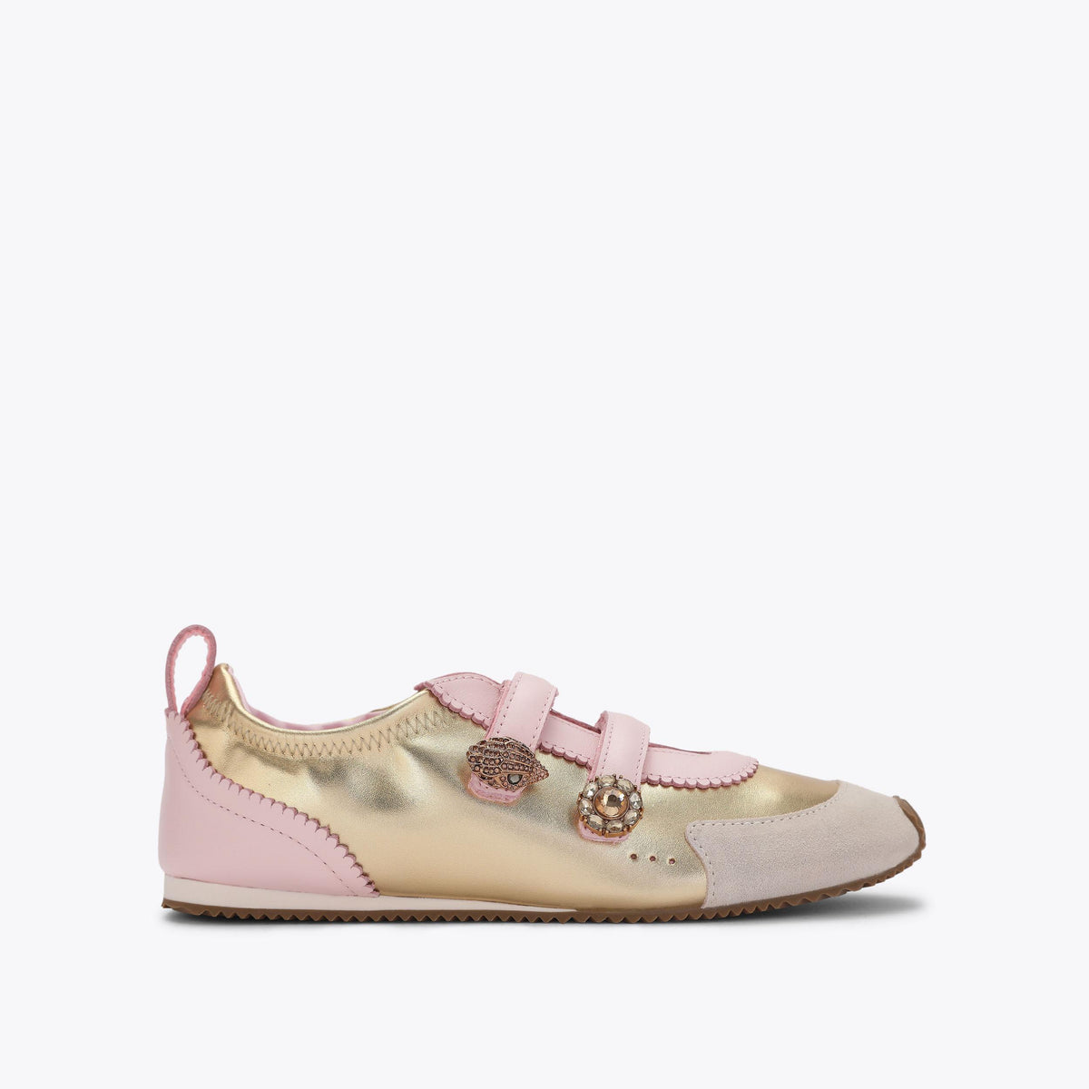 Islington Mary Jane Sneakers in Gold Leather