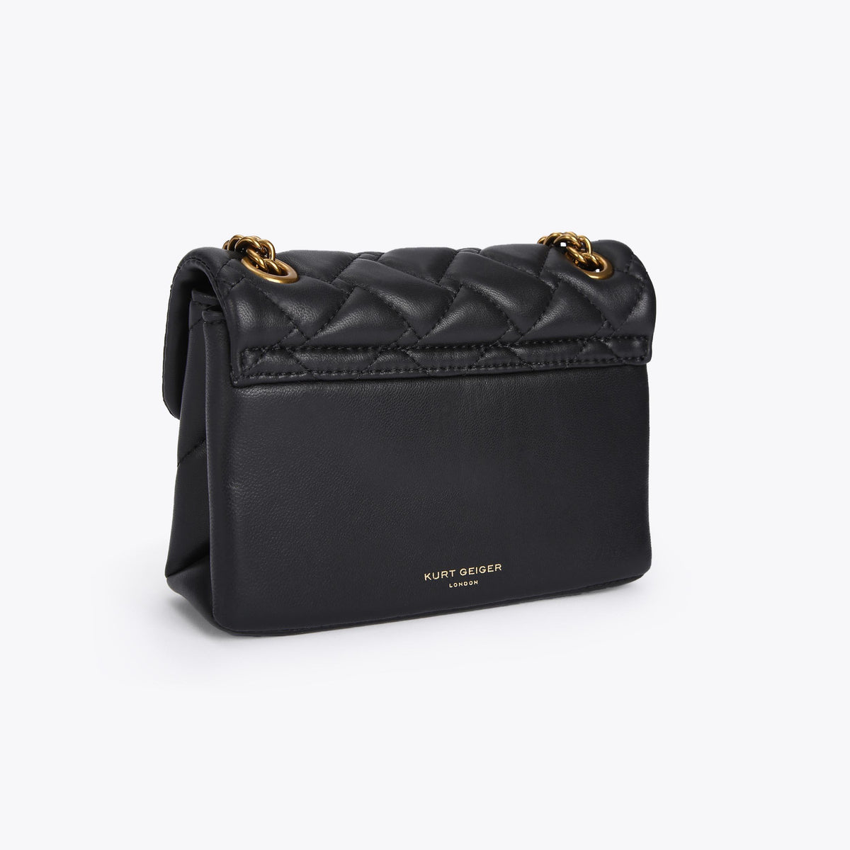 Mini Leather Kensington Shoulder Bag in Black