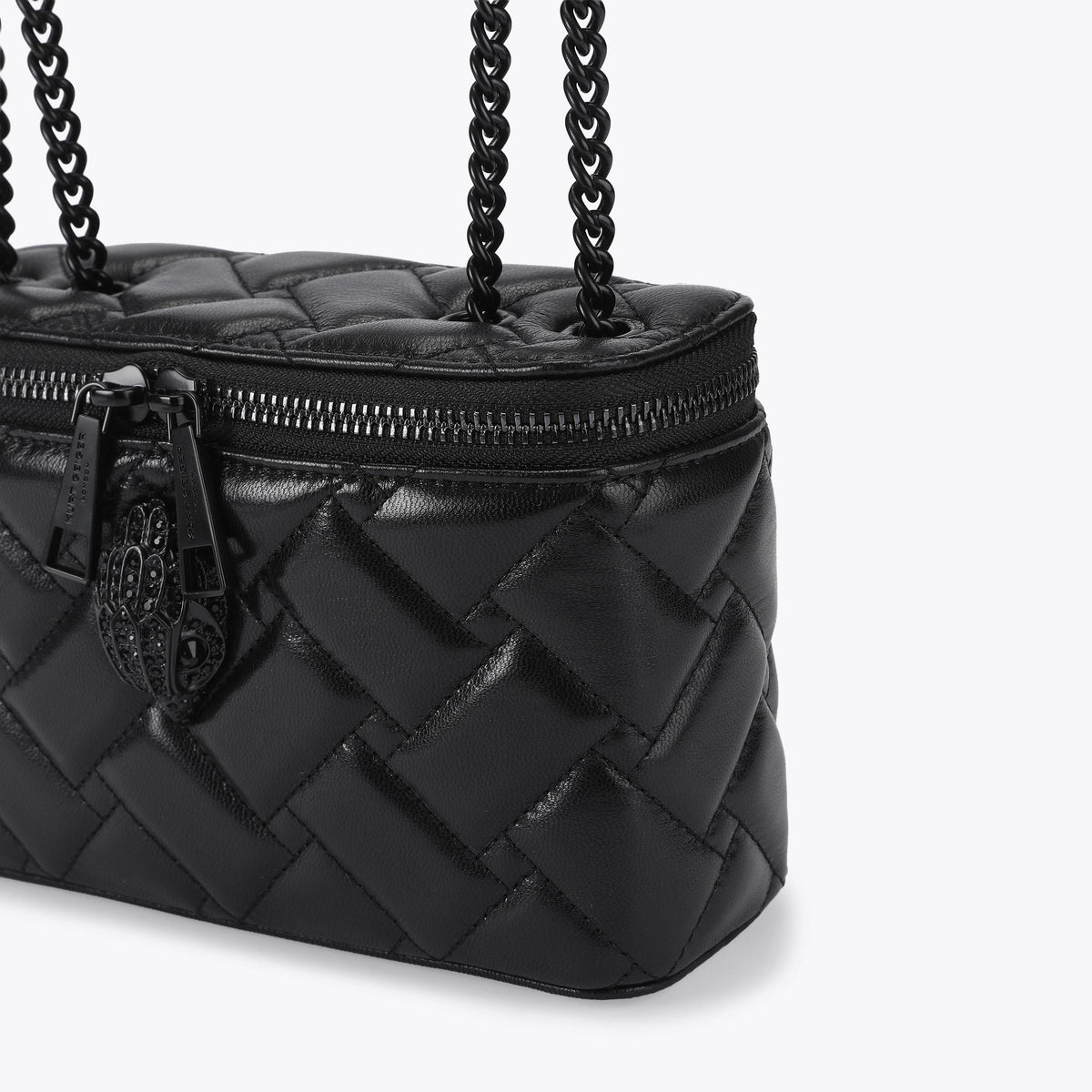 Mini Kensington Vanity Drench Case Bag in Black Leather