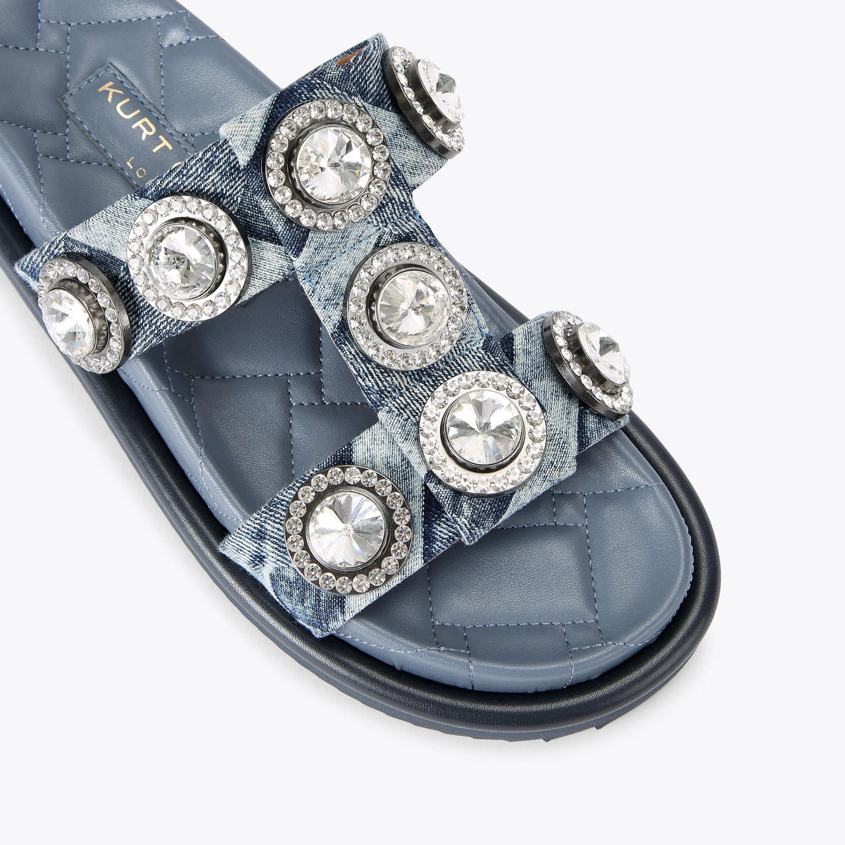 Orson Crystal Sandals in Blue