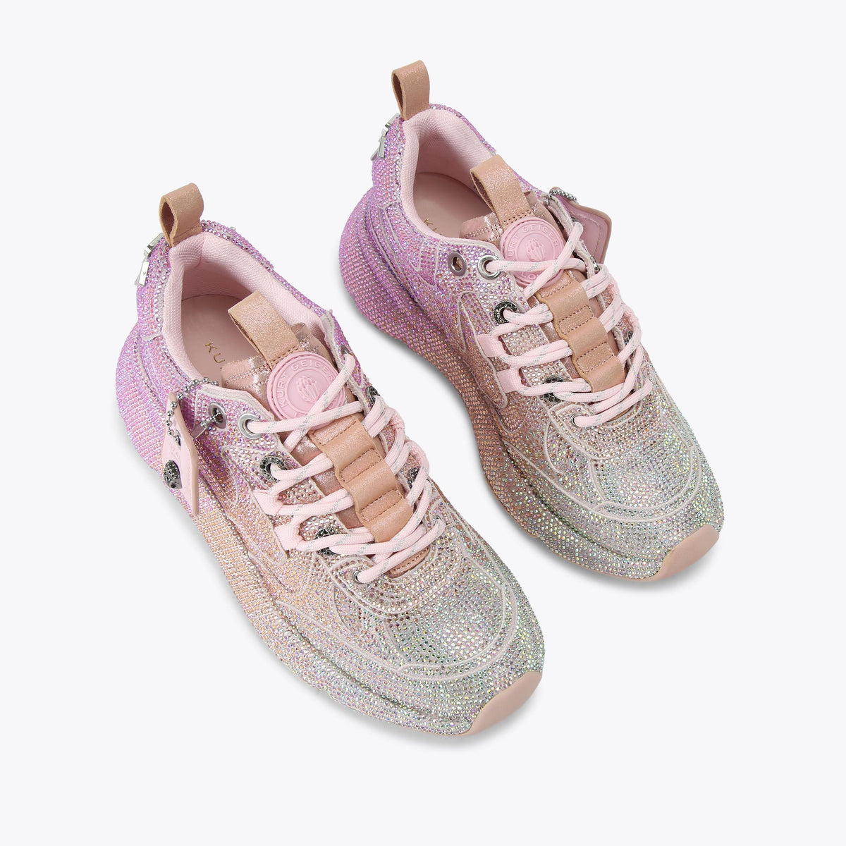 Kurt Crystal Runner Sneakers in Pink