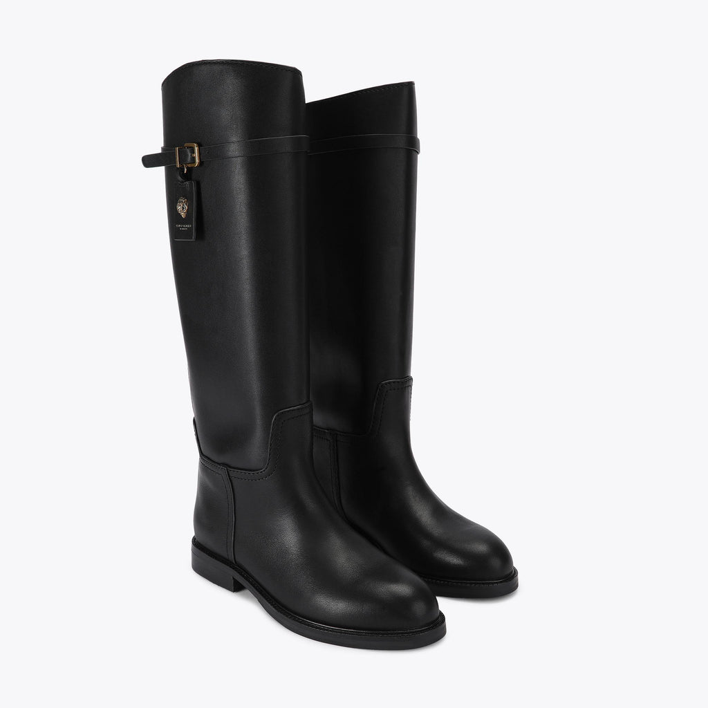 Sloane Riding Boot in Black Leather
