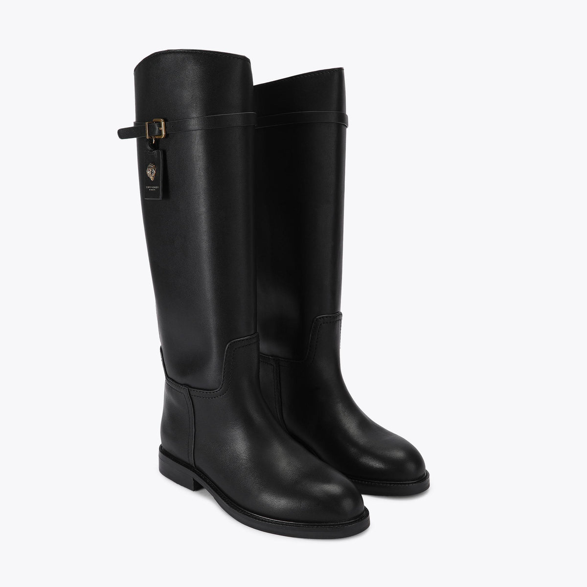 Sloane Riding Boot in Black Leather