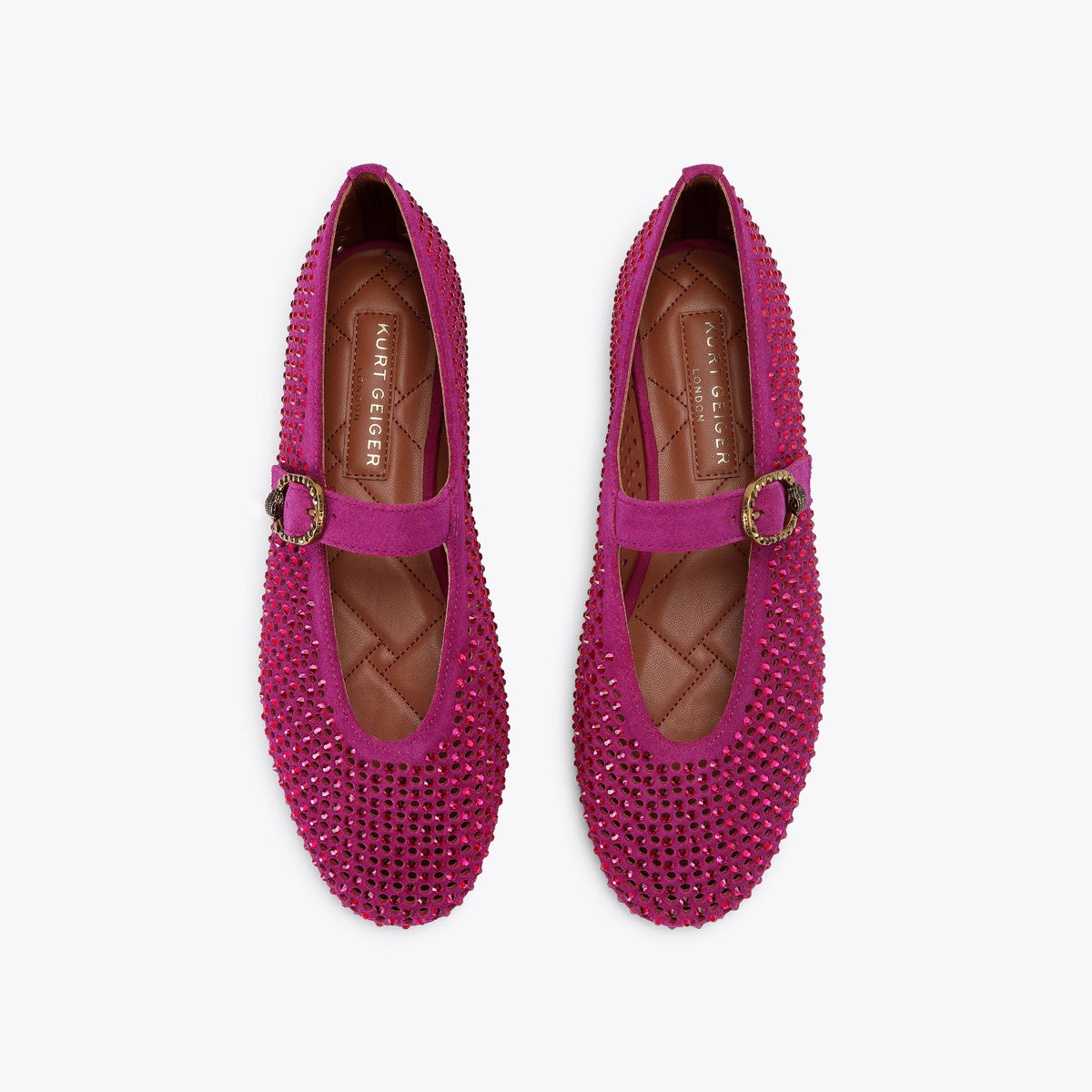 Mayfair Ballet Flat in Fuchsia Suede
