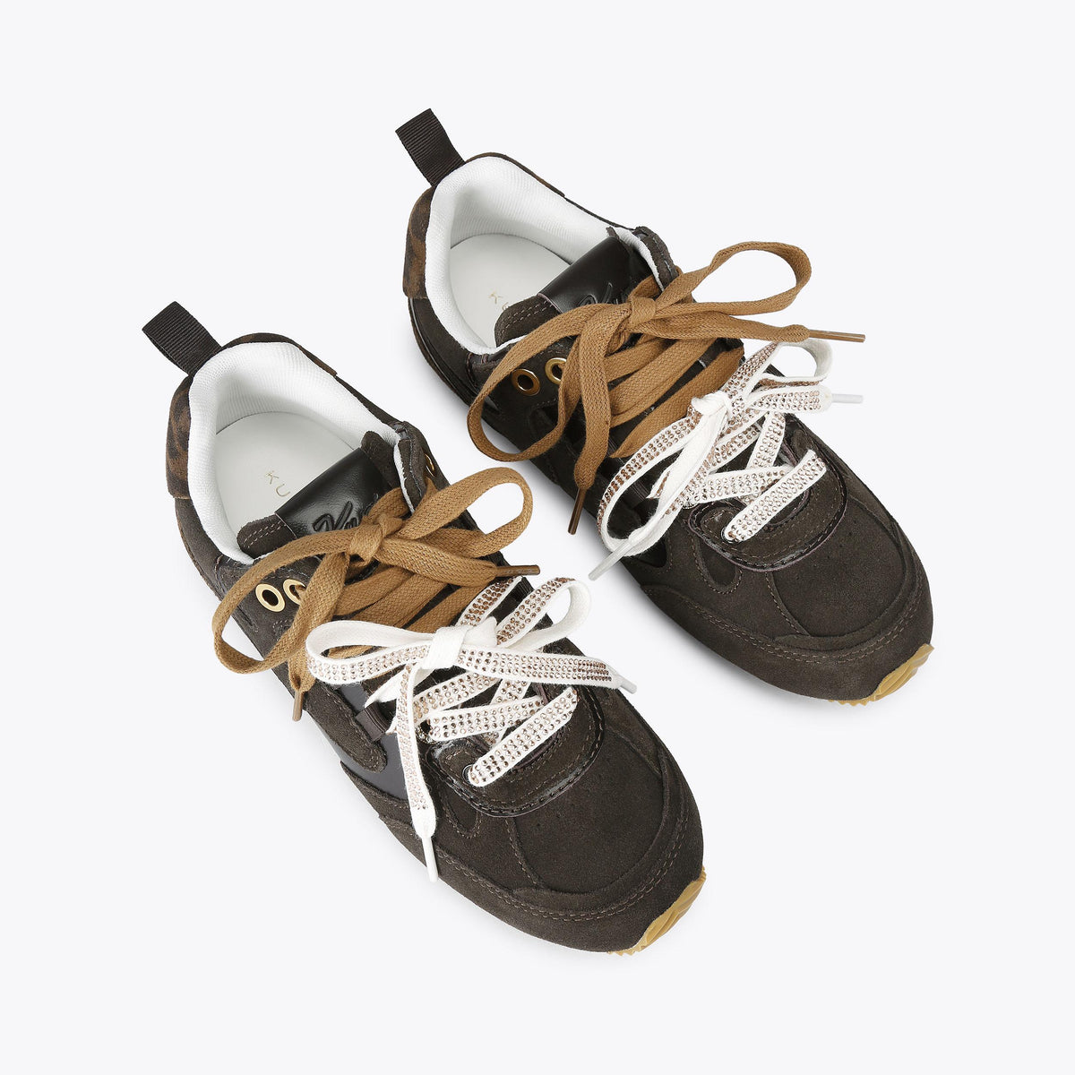 Kurt Slim Runner Sneakers in Brown Suede