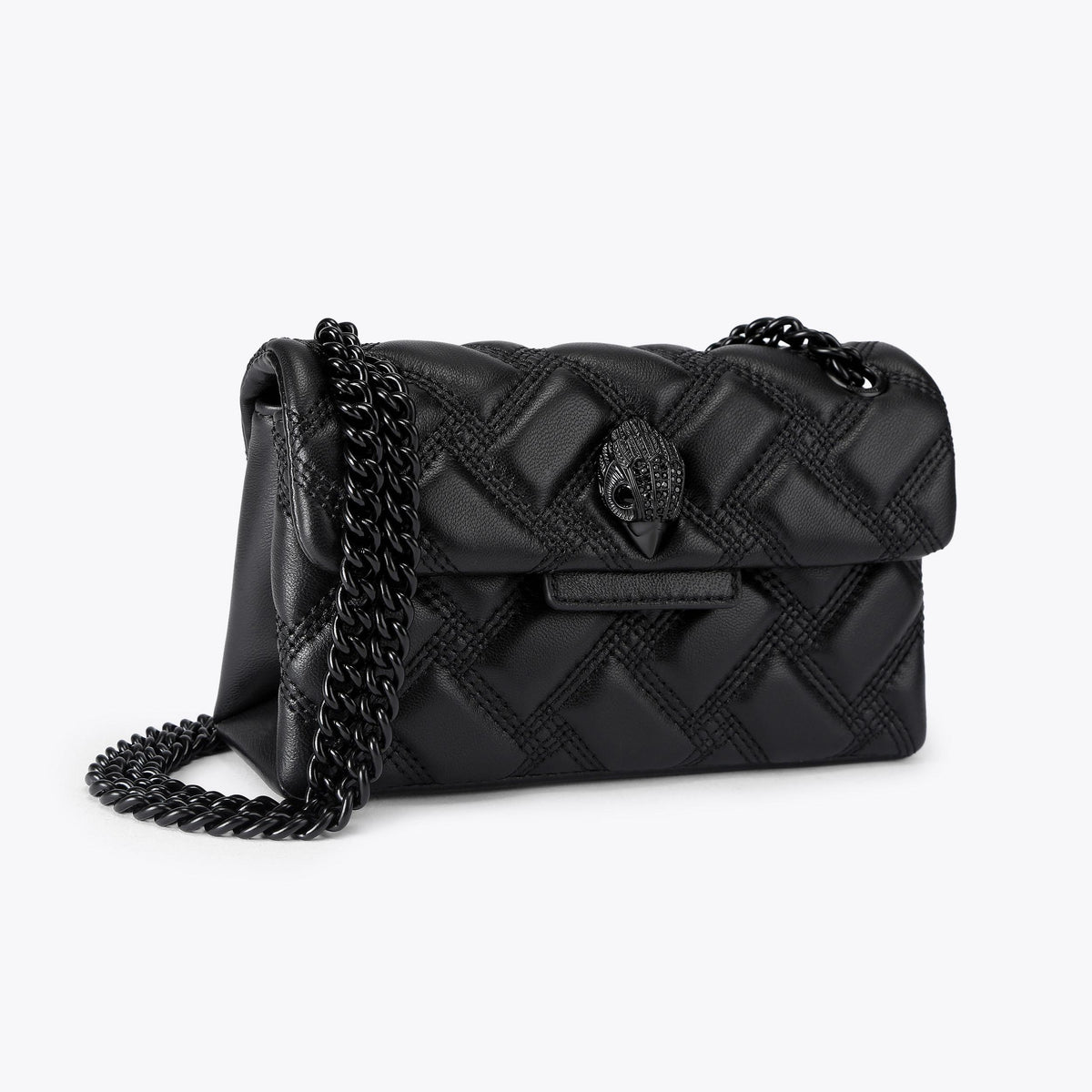 Kensington 17 Drench Shoulder Bag in Black Leather