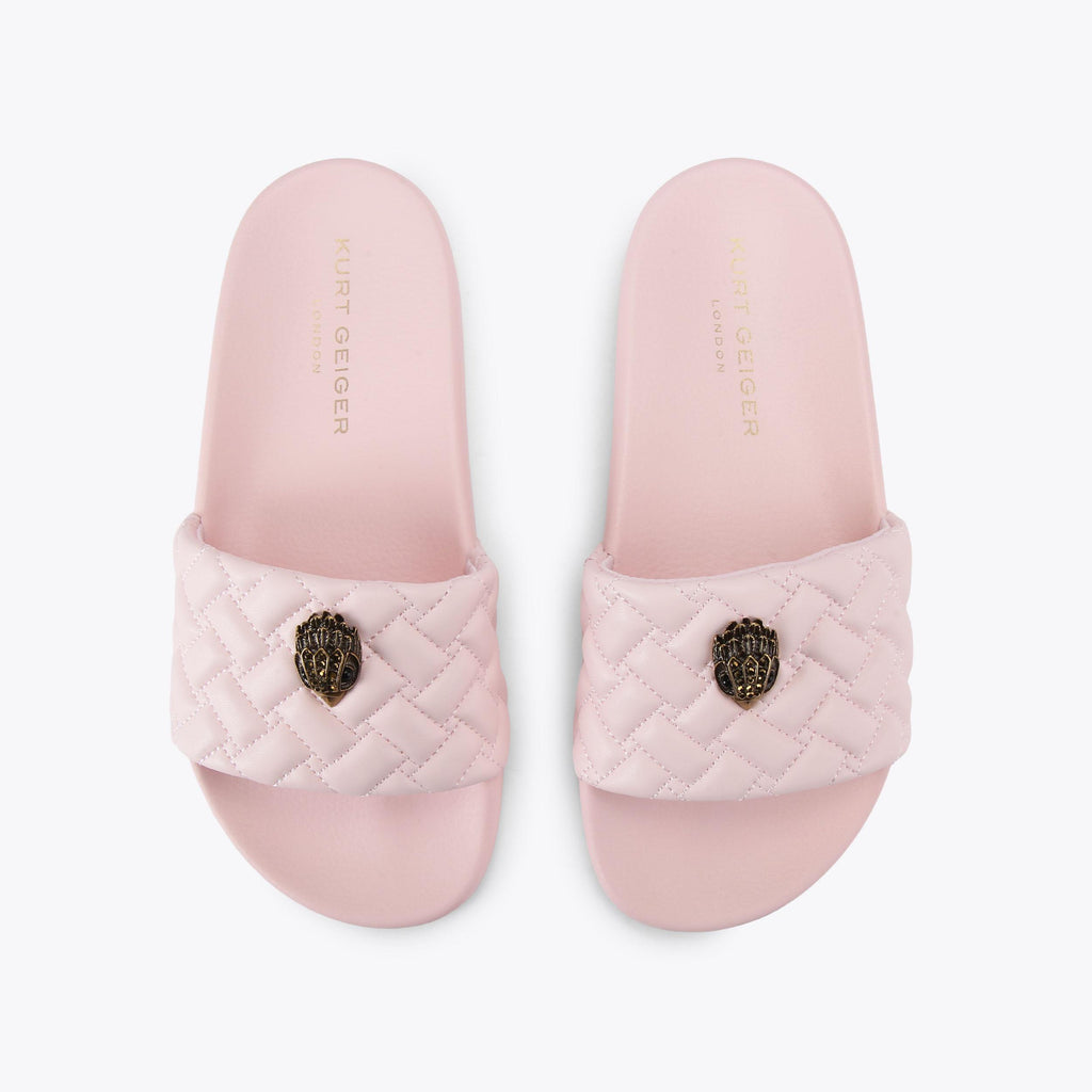 Meena Eagle Slide Sandals in Pale Pink