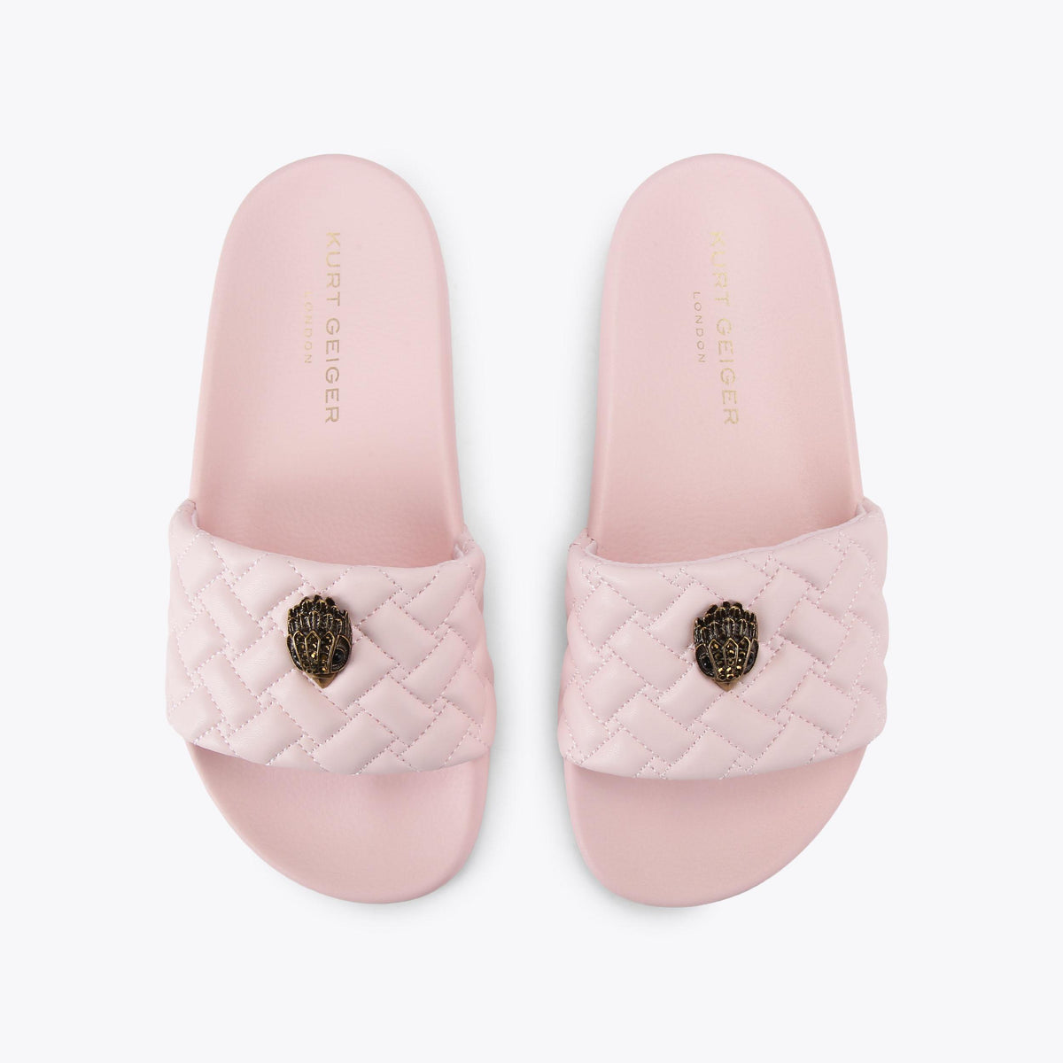 Meena Eagle Slide Sandals in Pale Pink