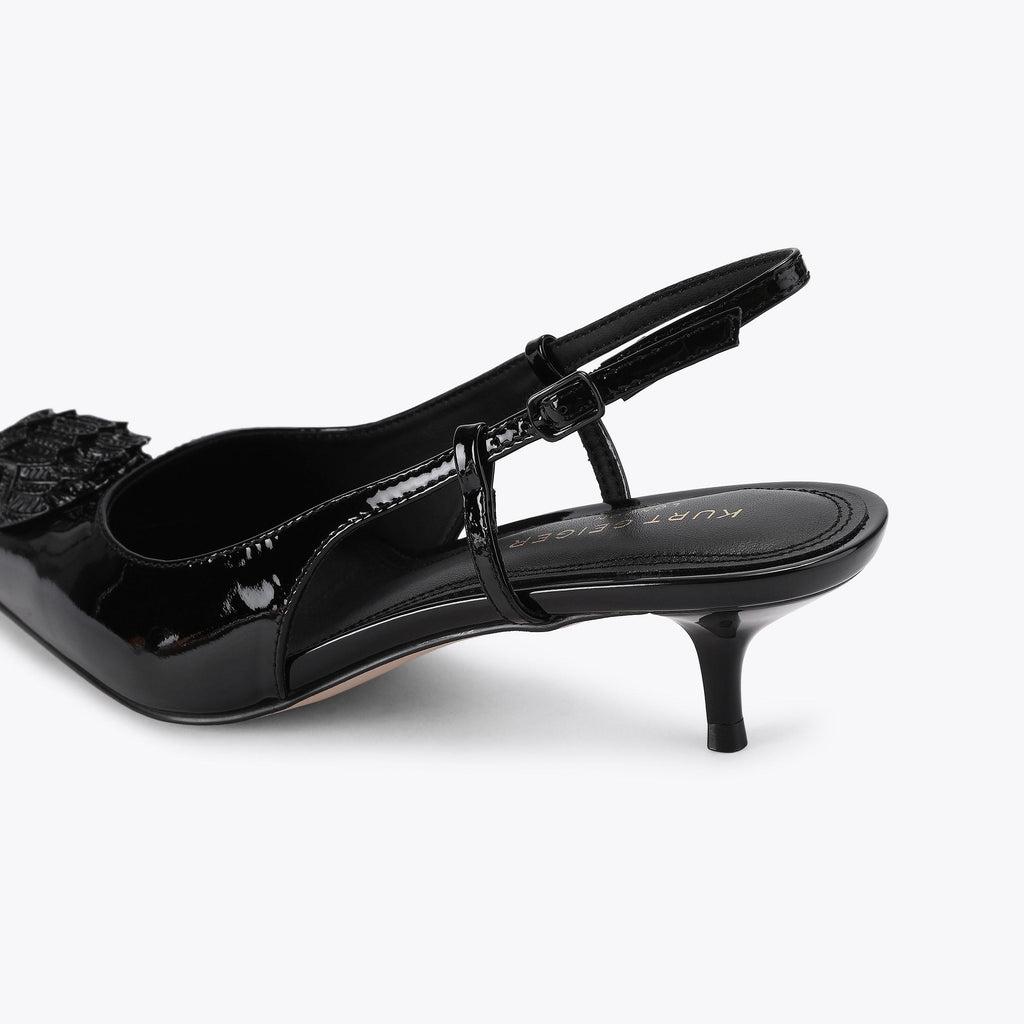 Belsize 40 Slingback Heel in Black Patent Leather