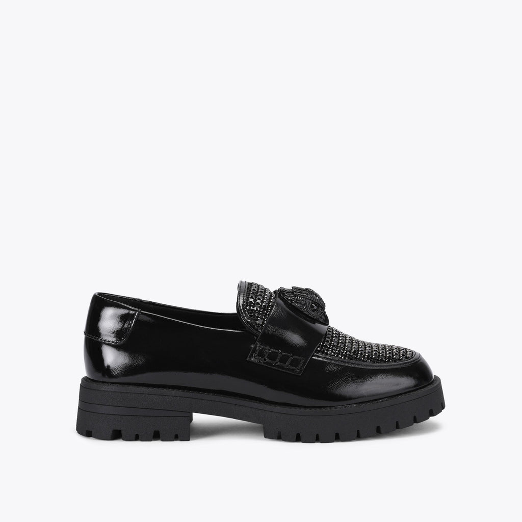 Eagle Crystal Loafer in Black