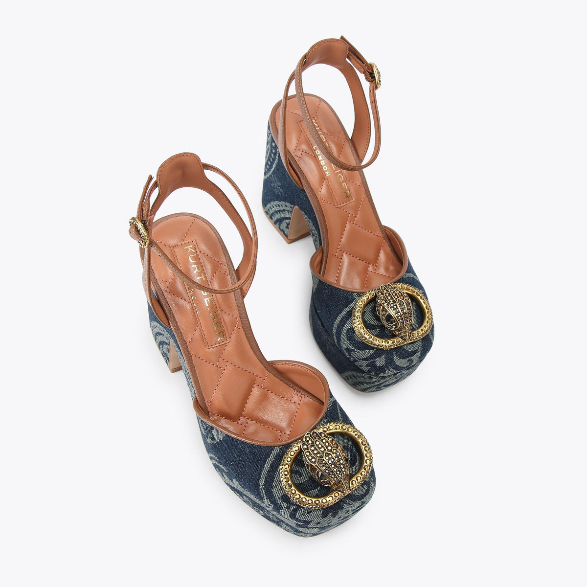Chelsea Closed Platform Heel in Blue