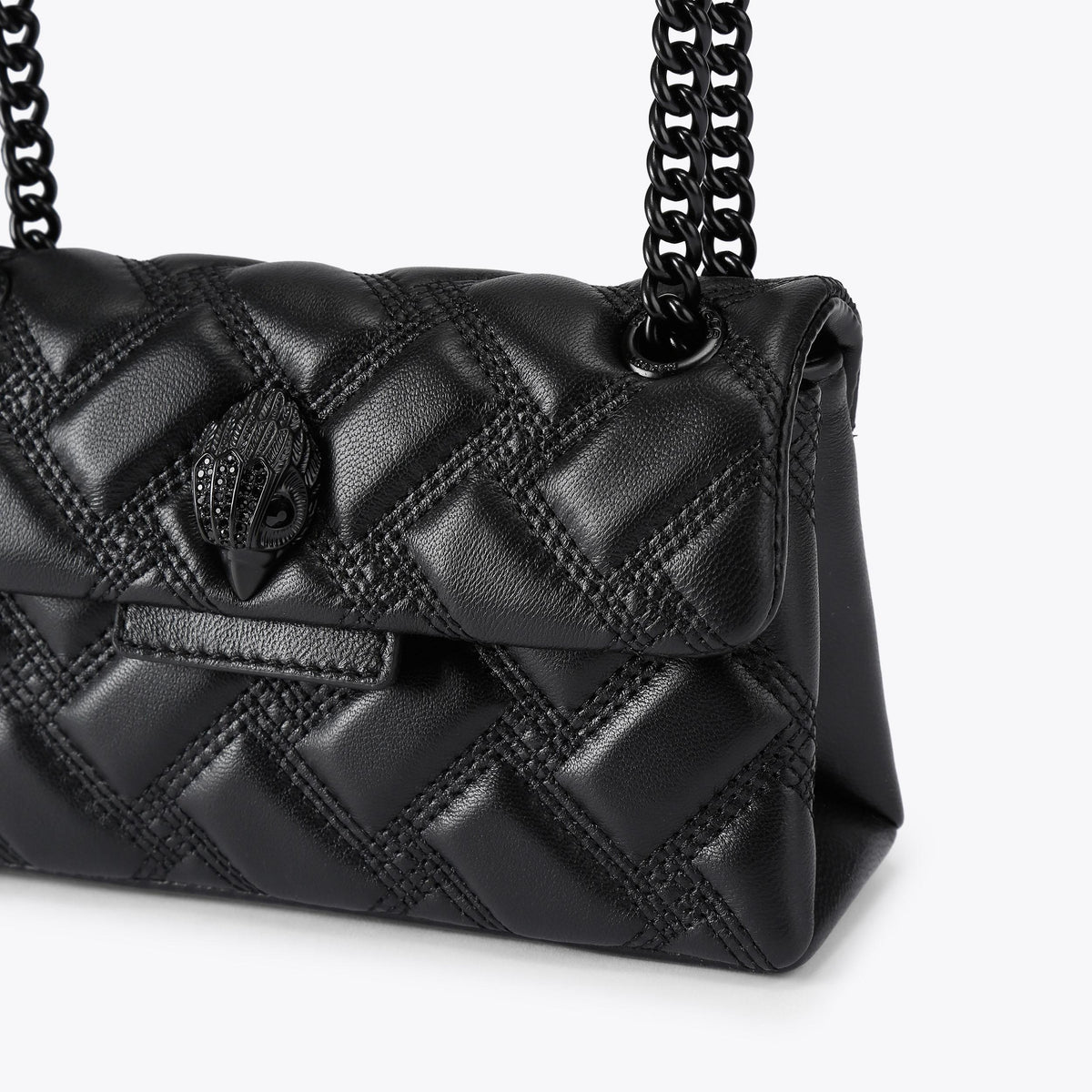 Kensington 17 Drench Shoulder Bag in Black Leather