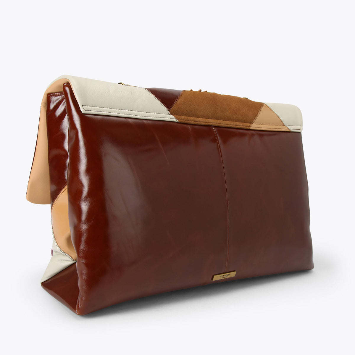 Macro Kensington Shoulder Bag in Brown Woven Leather