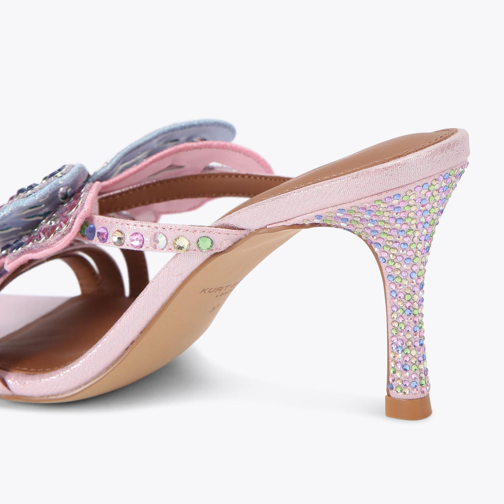 Big Butterfly Mule Heel pink