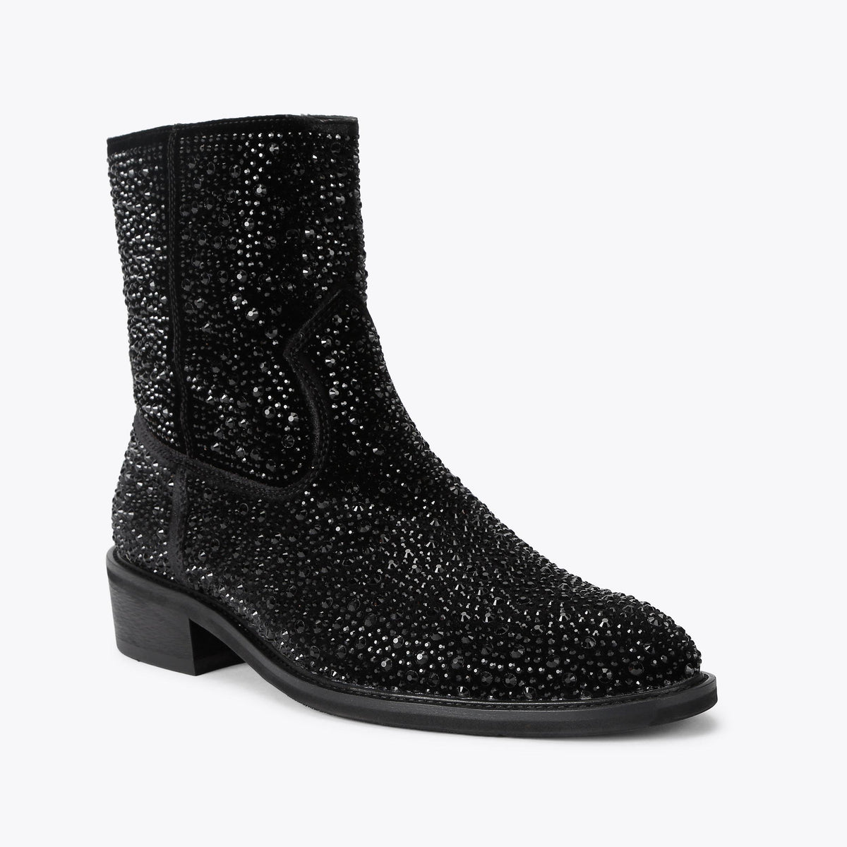 Palmer Western Boot in Black Crystal Fabric