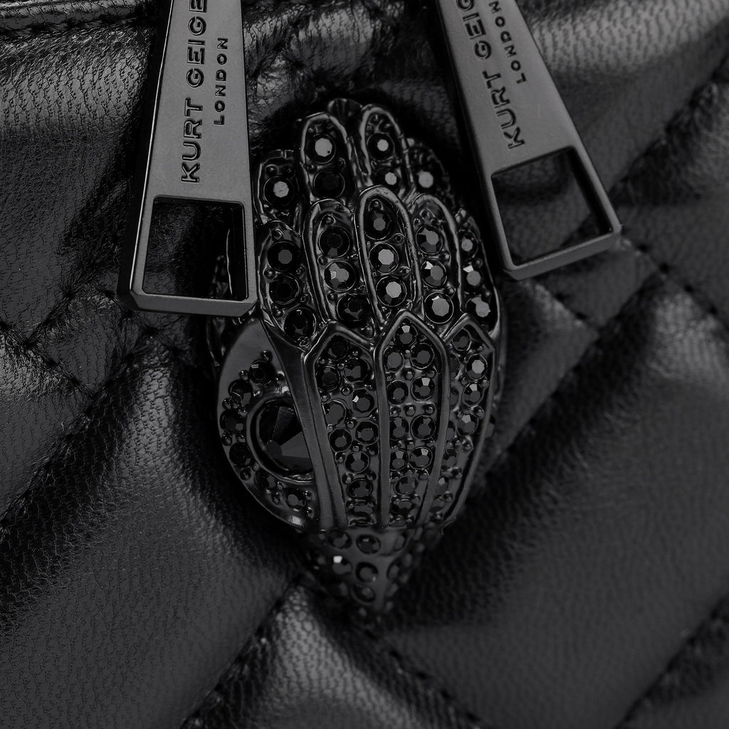 Mini Kensington Vanity Drench Case Bag in Black Leather