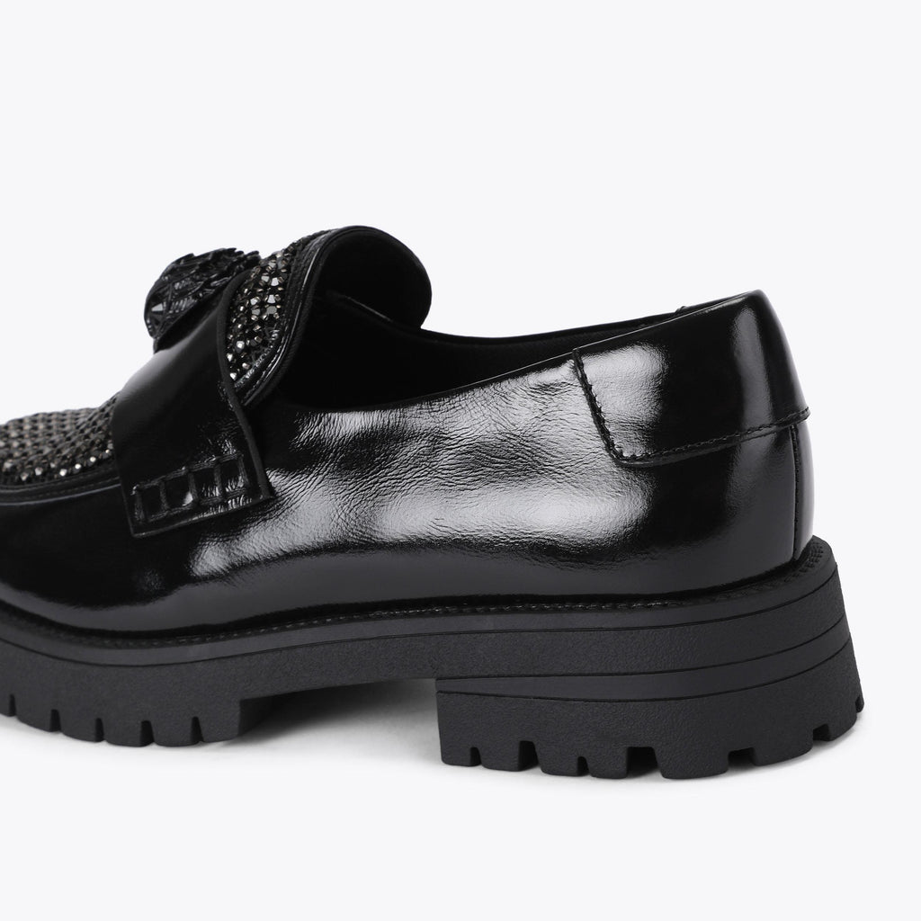 Eagle Crystal Loafer in Black