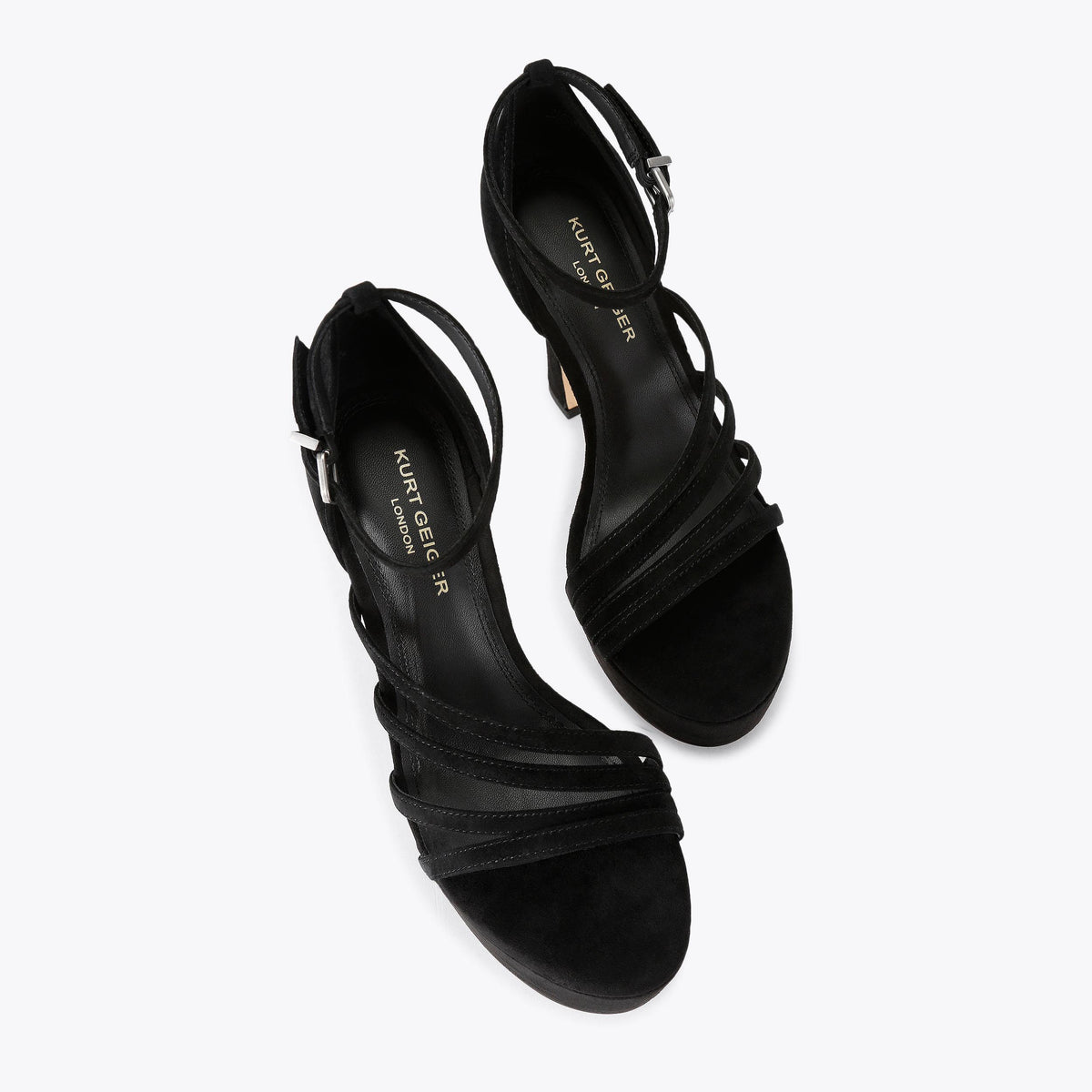 Annabel Platform Heeled Sandal in Black