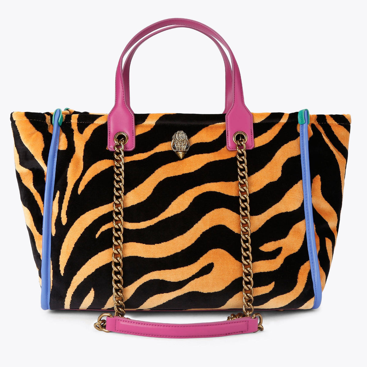 Hoxton Shopper Tote in Tiger Print Velvet