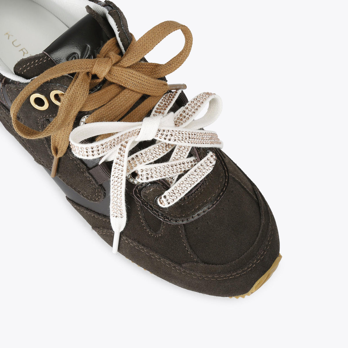 Kurt Slim Runner Sneakers in Brown Suede