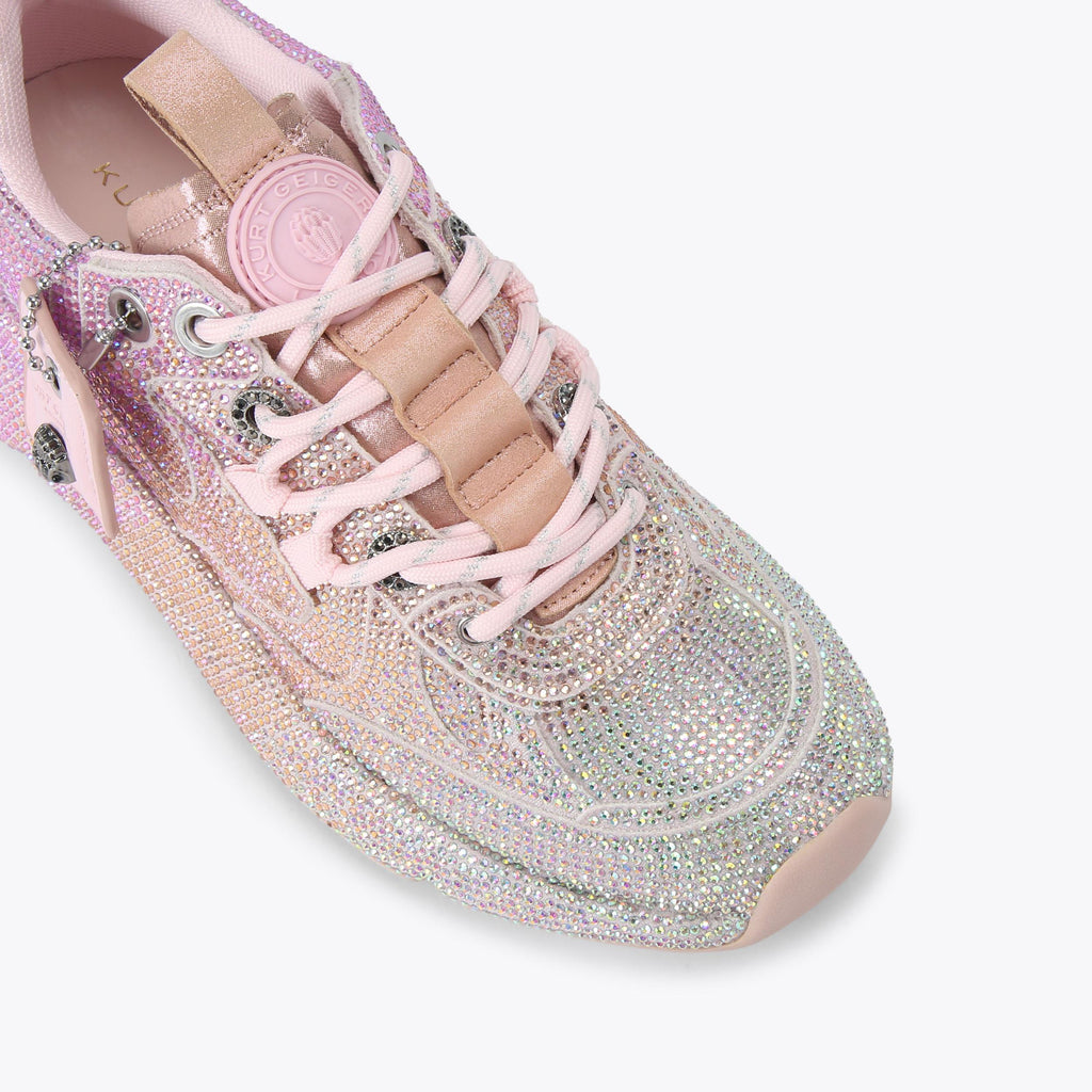 Kurt Crystal Runner Sneakers in Pink