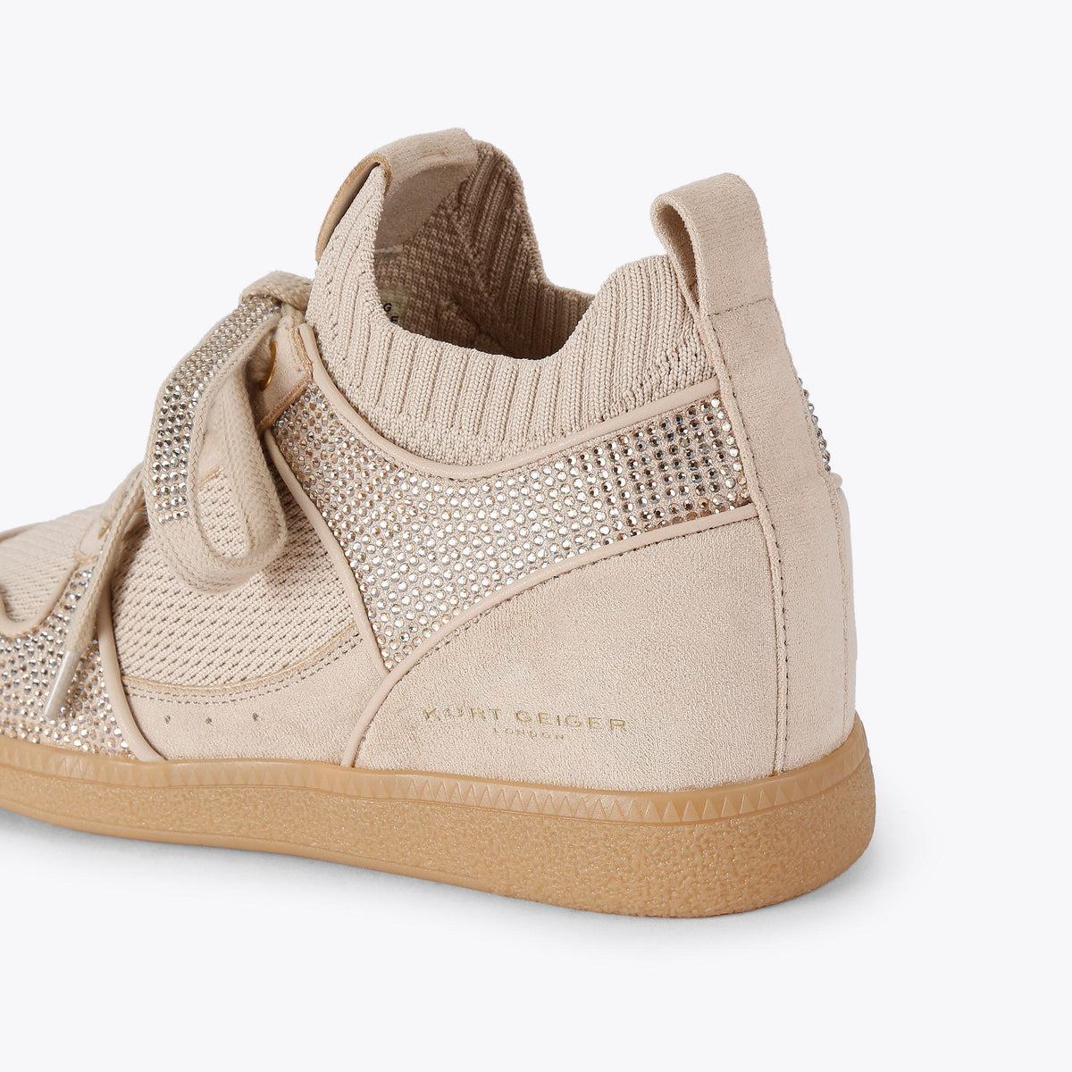 Poplar Sneakers in Beige Knit Fabric