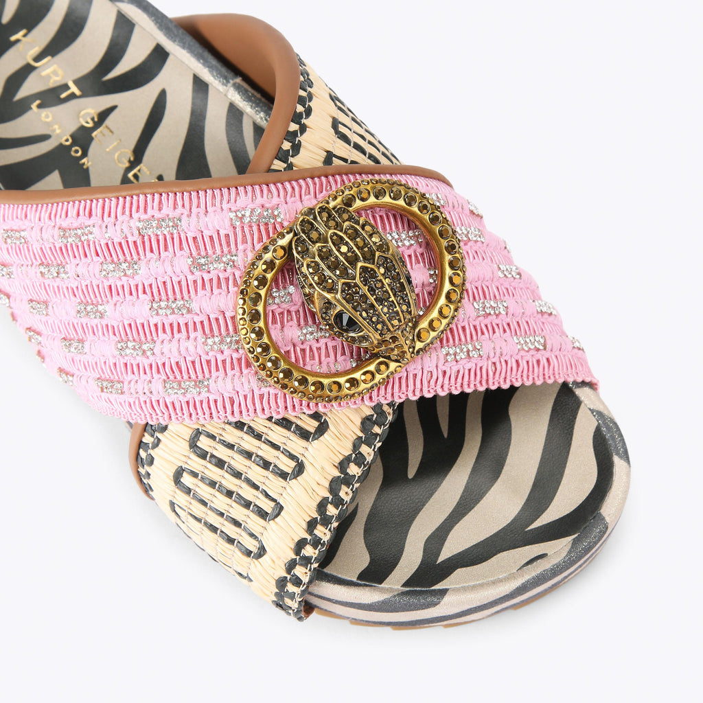 Chelsea Cross Strap Sandals in Pink