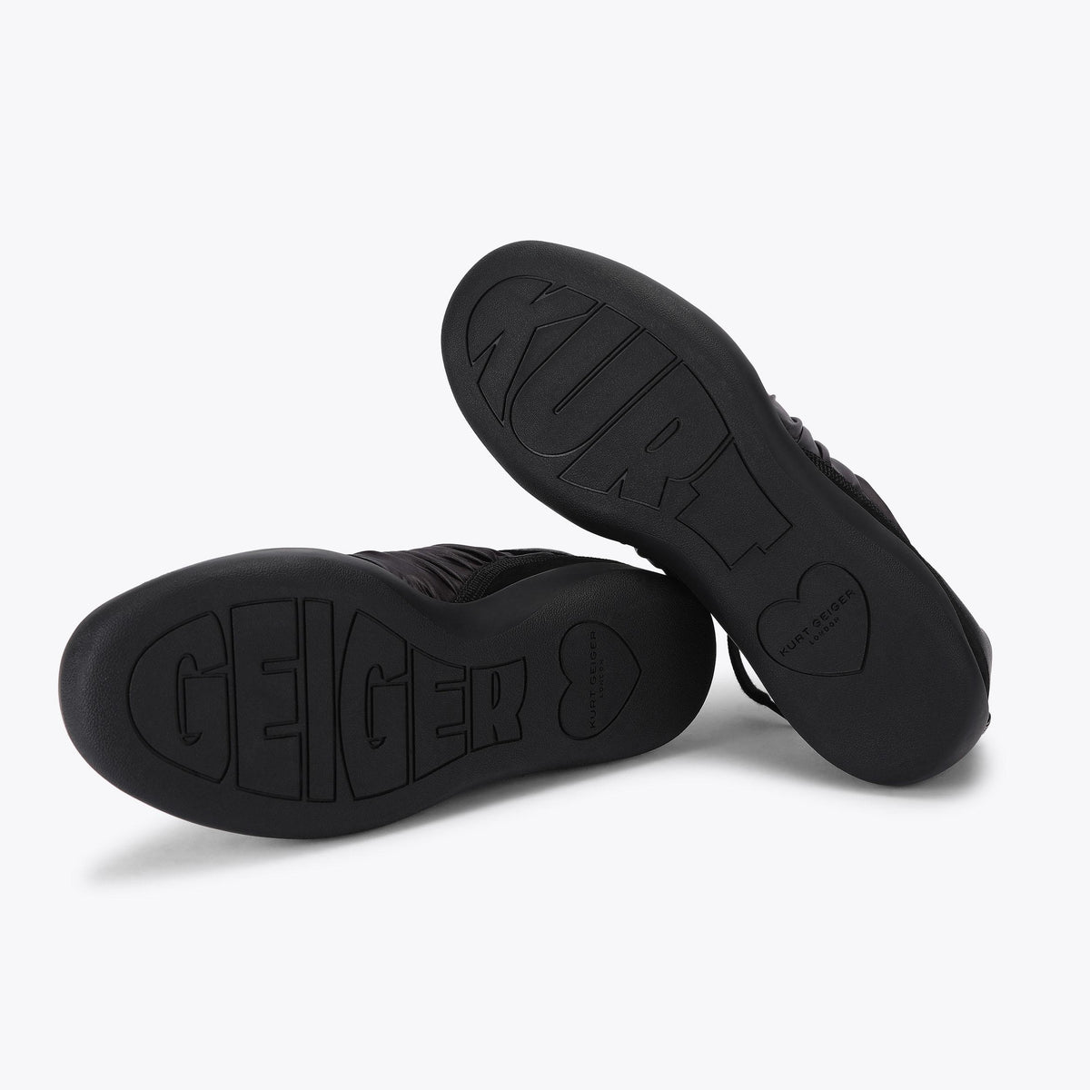 Sterling Sneakers in Black Satin and Suede
