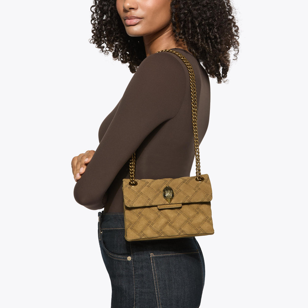 Mini Leather Kensington Shoulder Bag in Tan
