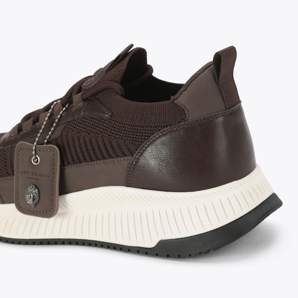 Manor Lace-Up Sneaker in Brown Mesh