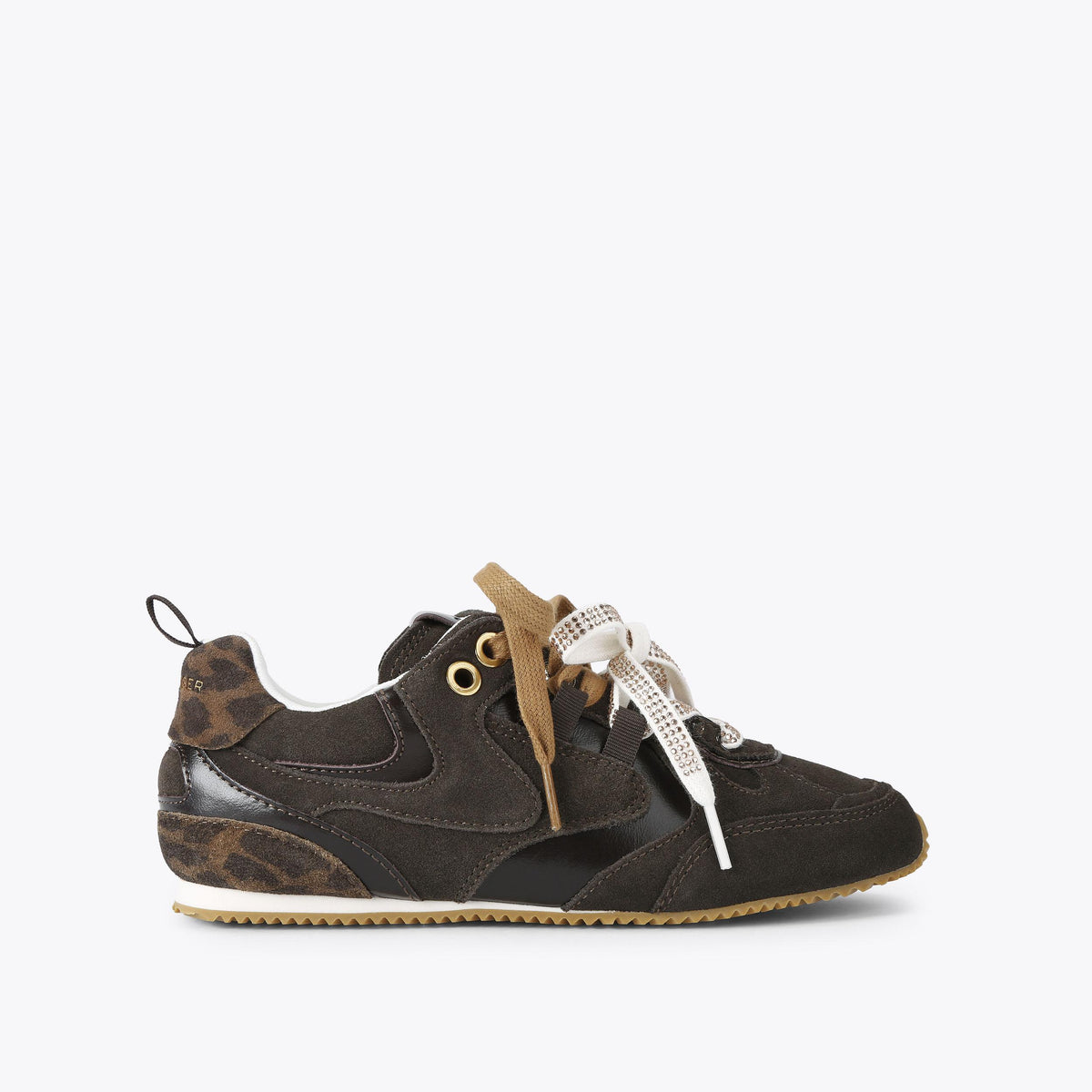 Kurt Slim Runner Sneakers in Brown Suede