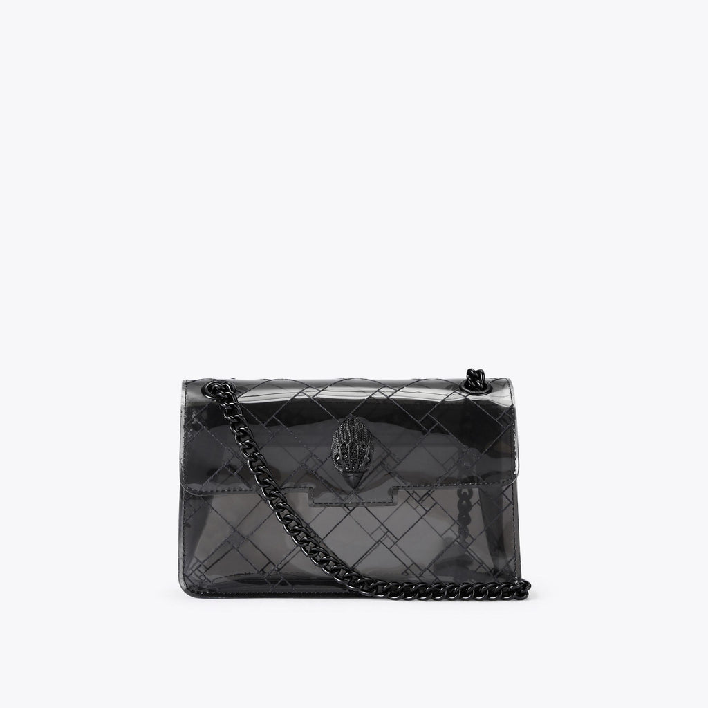 Mini Vinyl Kensington Drench Flap Bag in Black