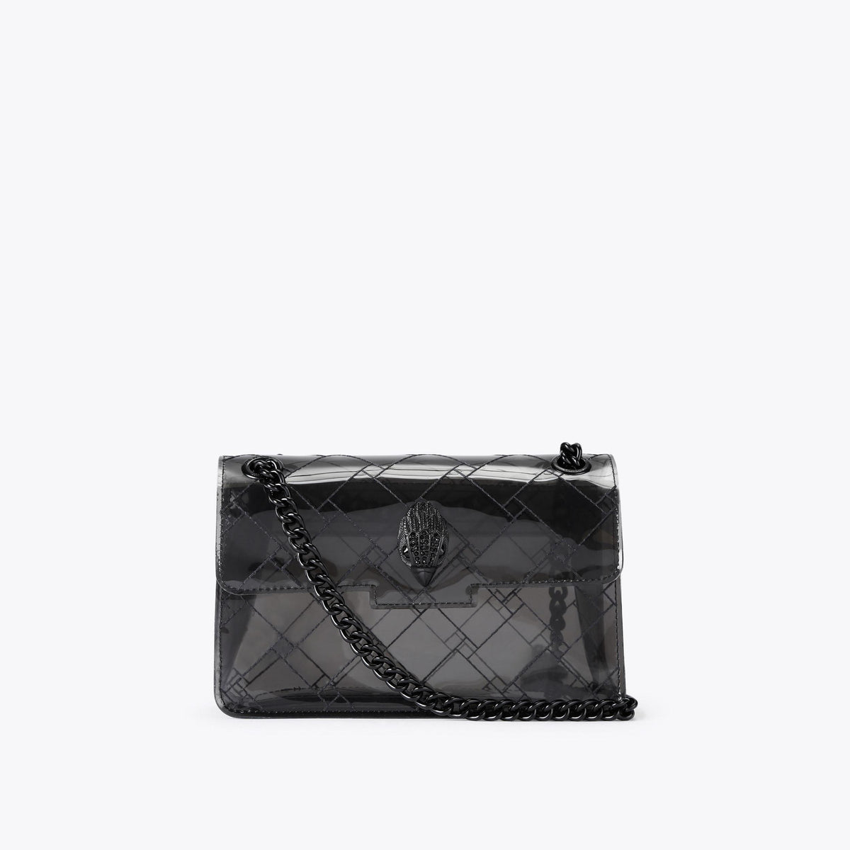 Mini Vinyl Kensington Drench Flap Bag in Black