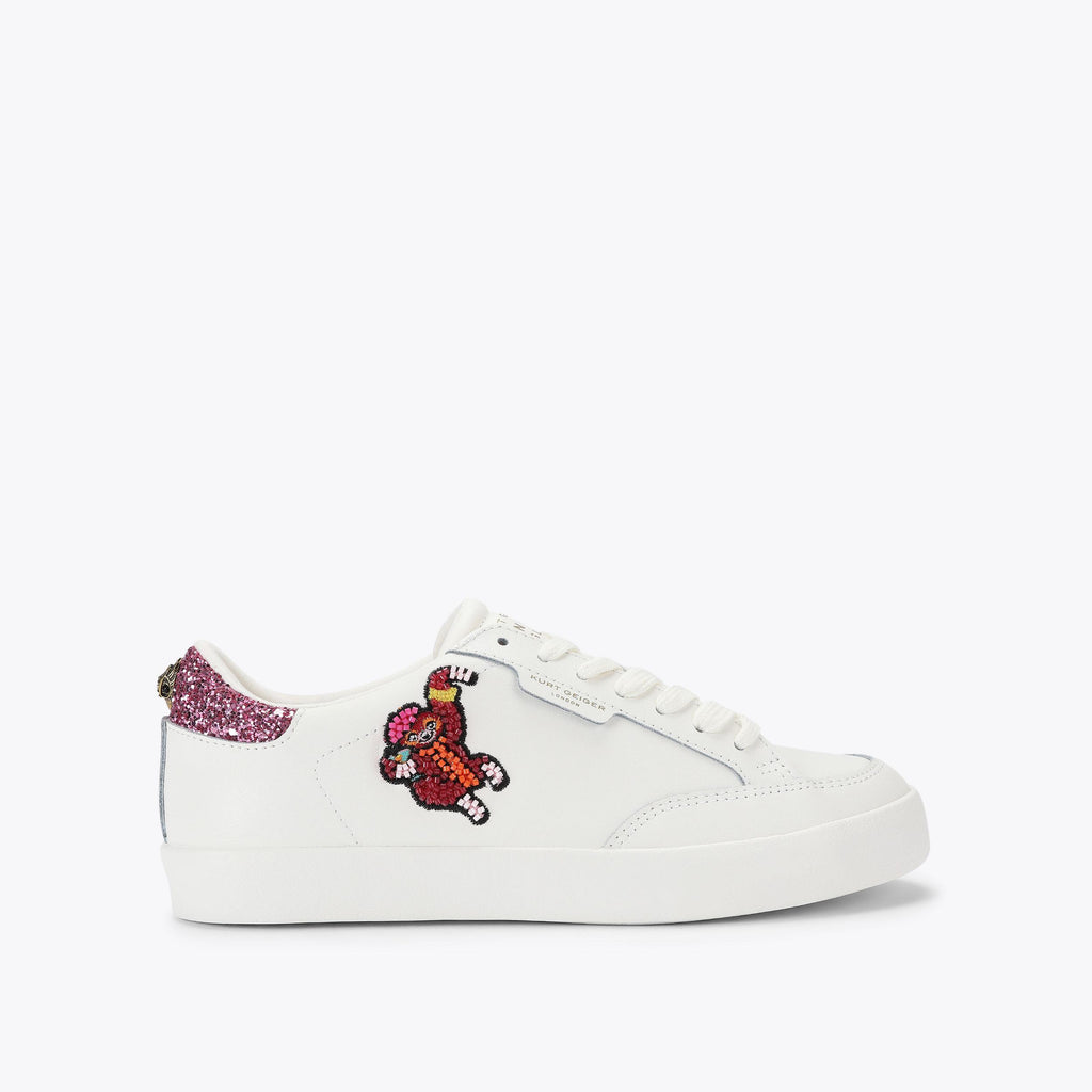 London Patch Sneakers in White Leather