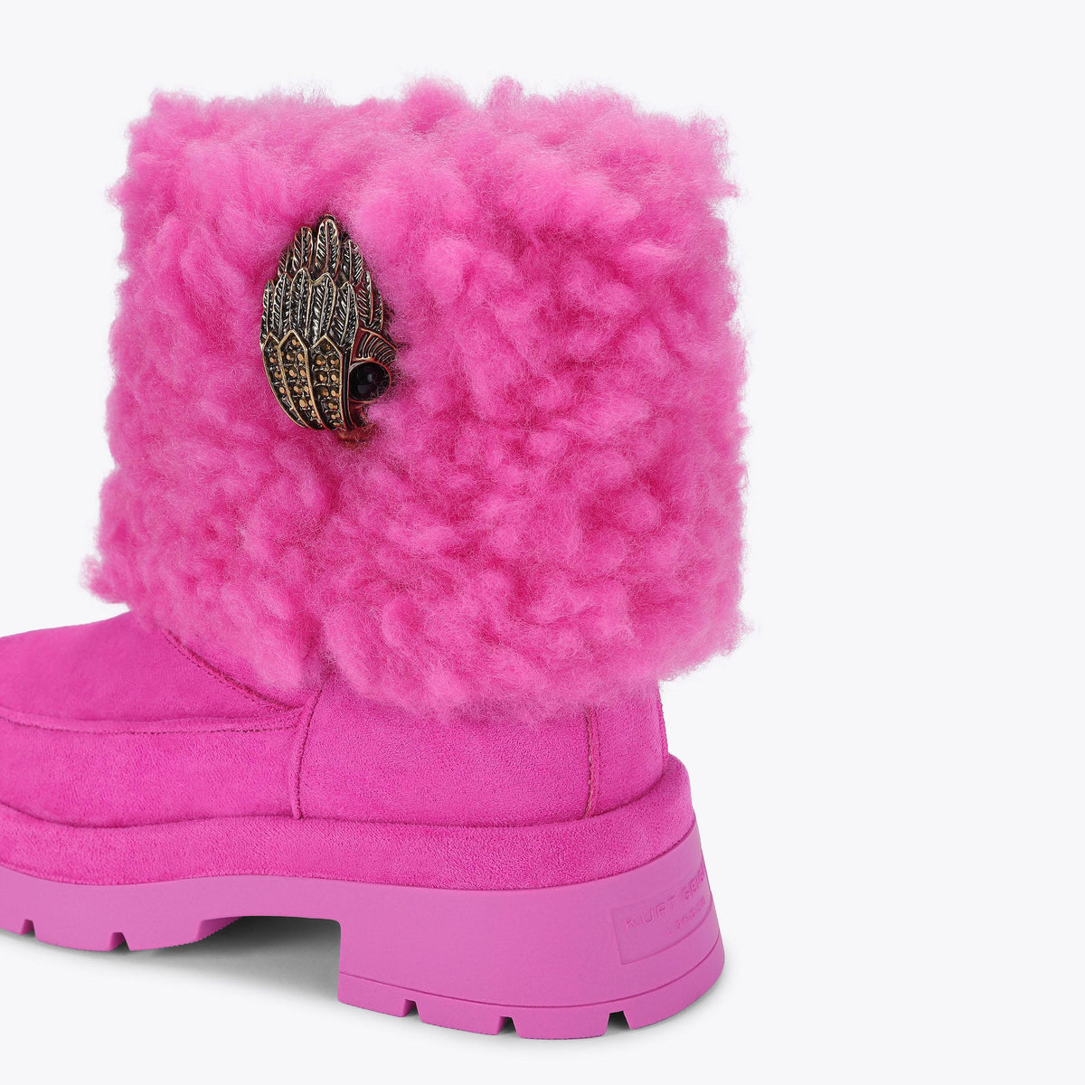Blighty Cozy Ankle Drench Boot in Pink Suede