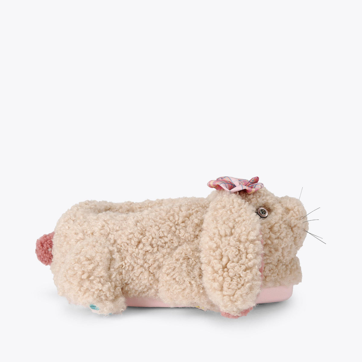 Bunny Faux-Fur Slippers in White