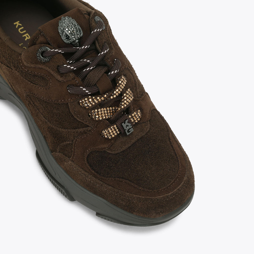 Starlight Runner Sneakers in Dark Brown Suede