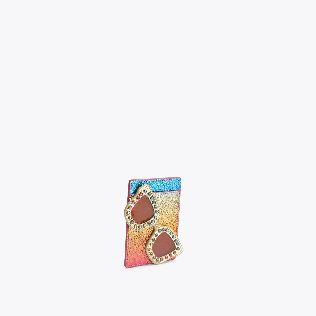 Sunglasses Card Holder in Multi Colour Ombre Leather